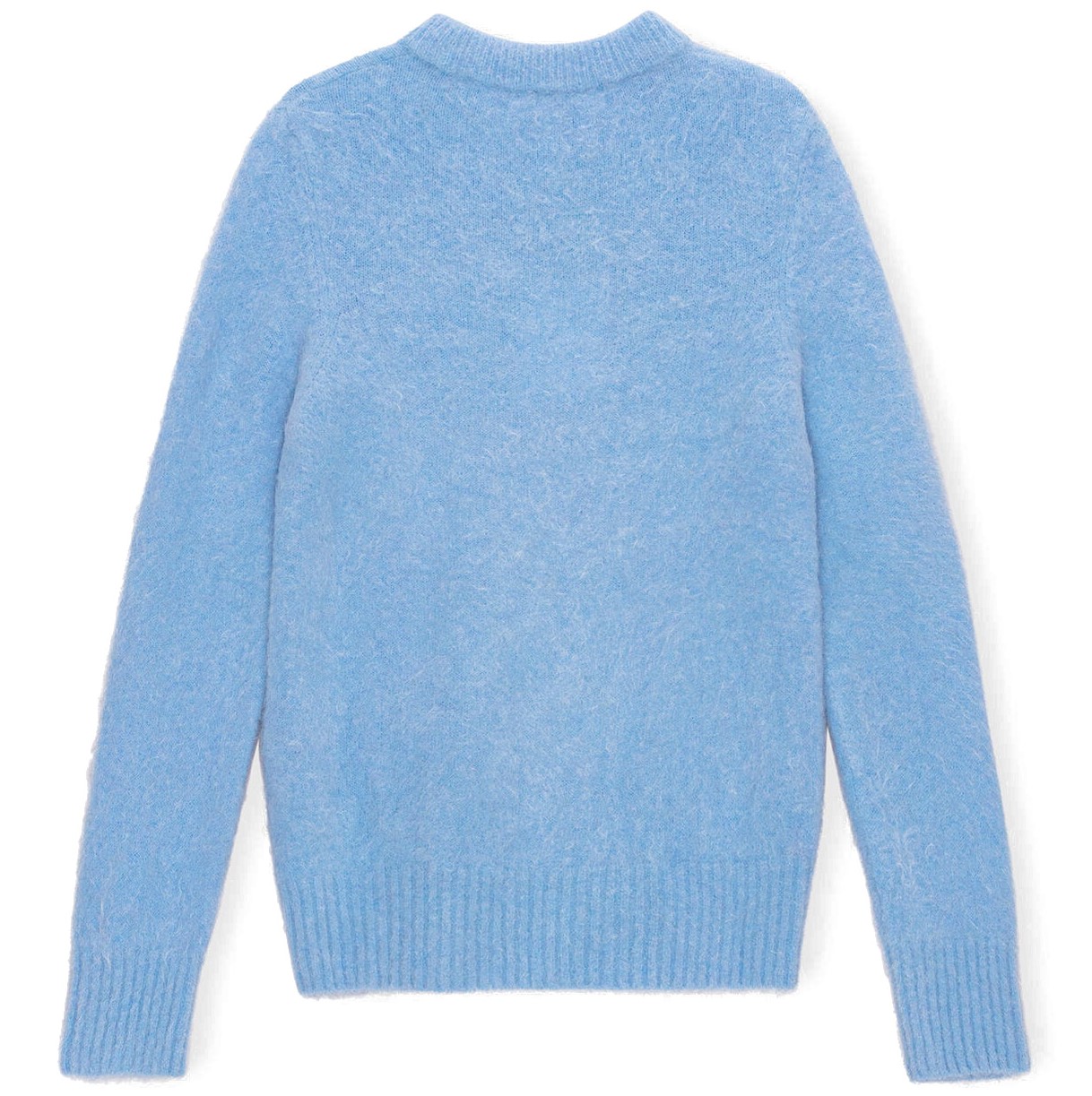 GANNI Brushed Alpaca Pullover in Powder Blue S