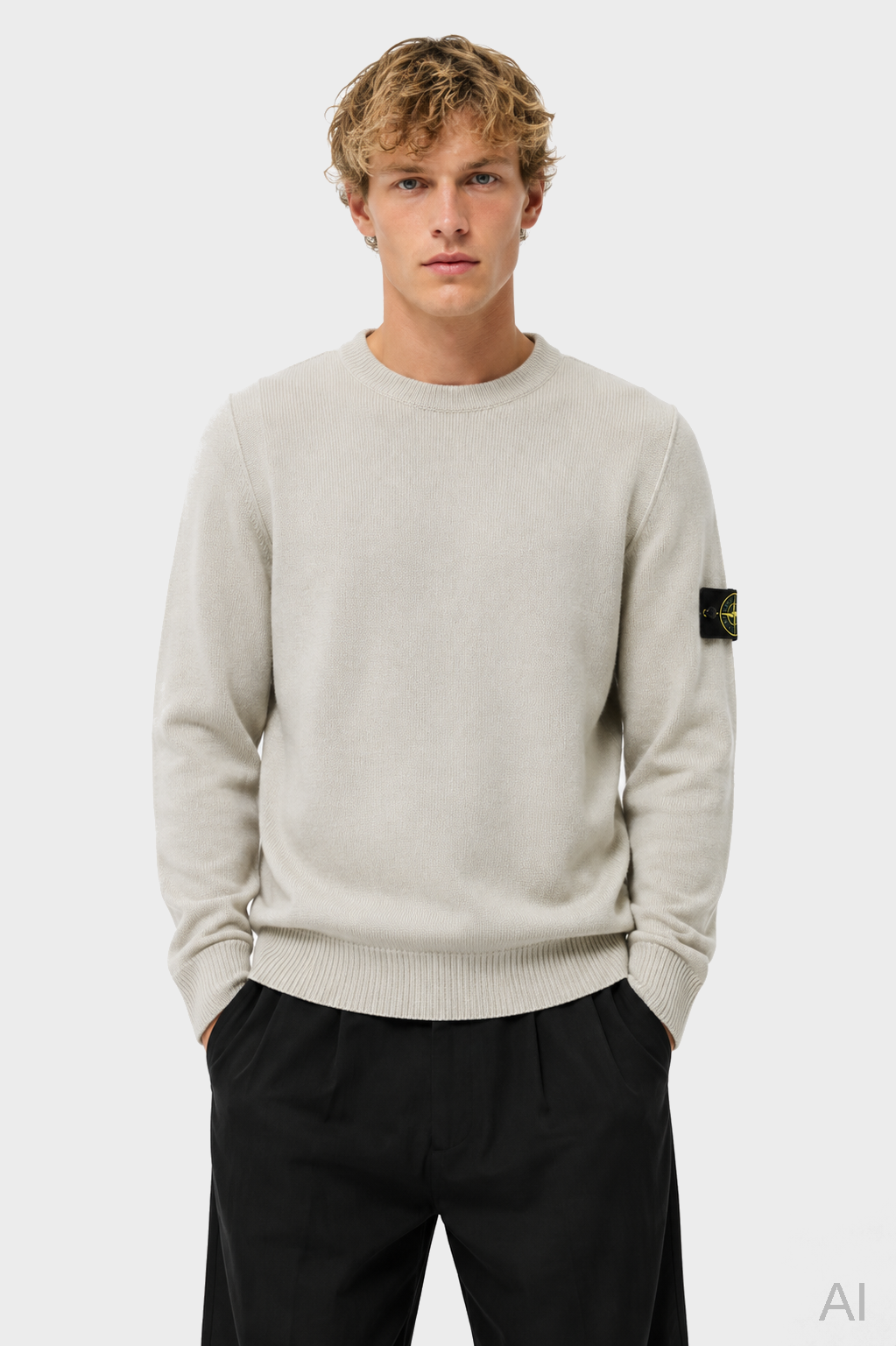 STONE ISLAND Heavy Knit Pullover in Stone XXL