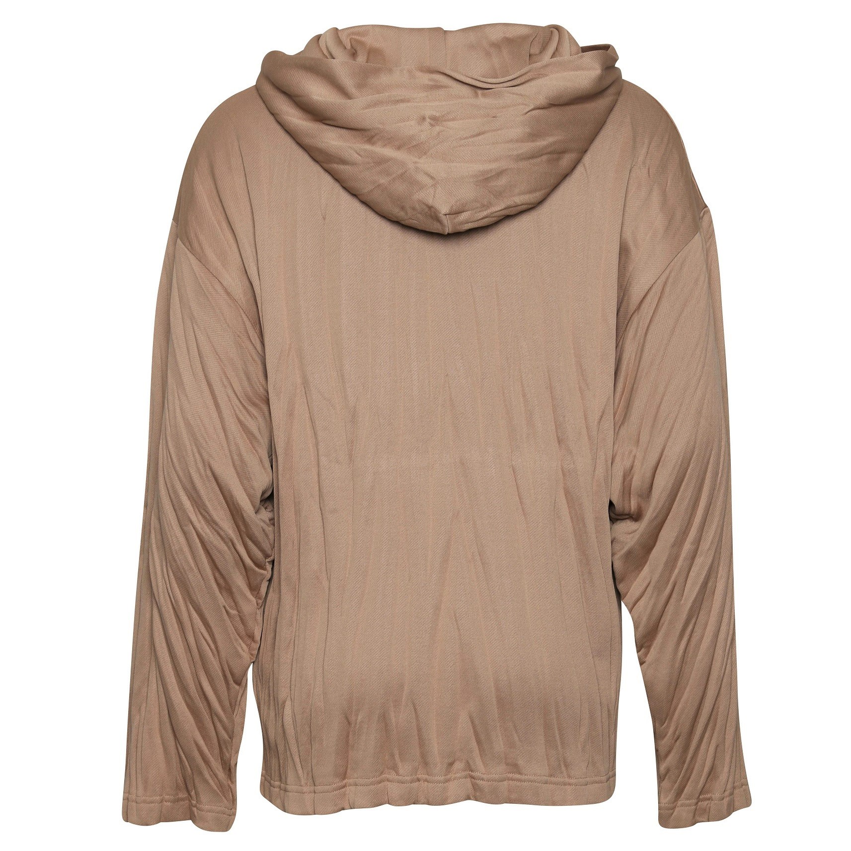 Acne Studios Pleated Hoodie in Camel Brown