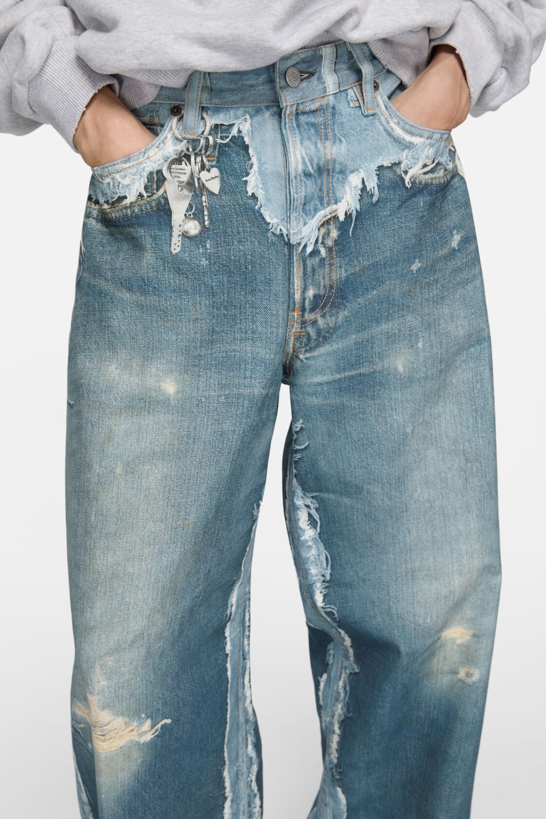 ACNE STUDIOS 1981 Baggy Fit Printed Demin Pant Regular Length XXL
