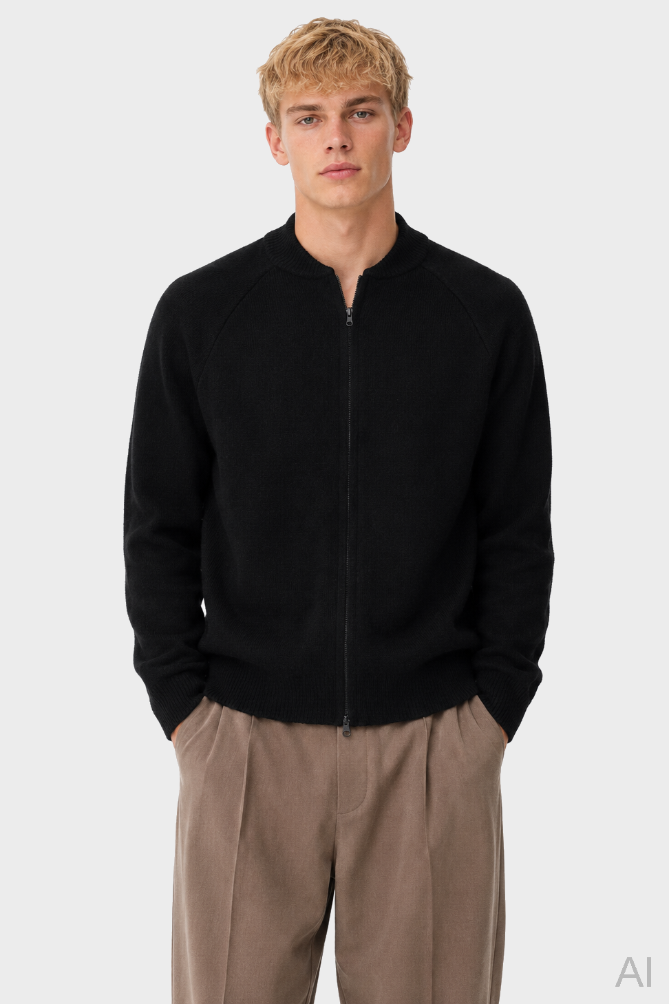 LISA YANG Fionn Cardigan Jacket in Black