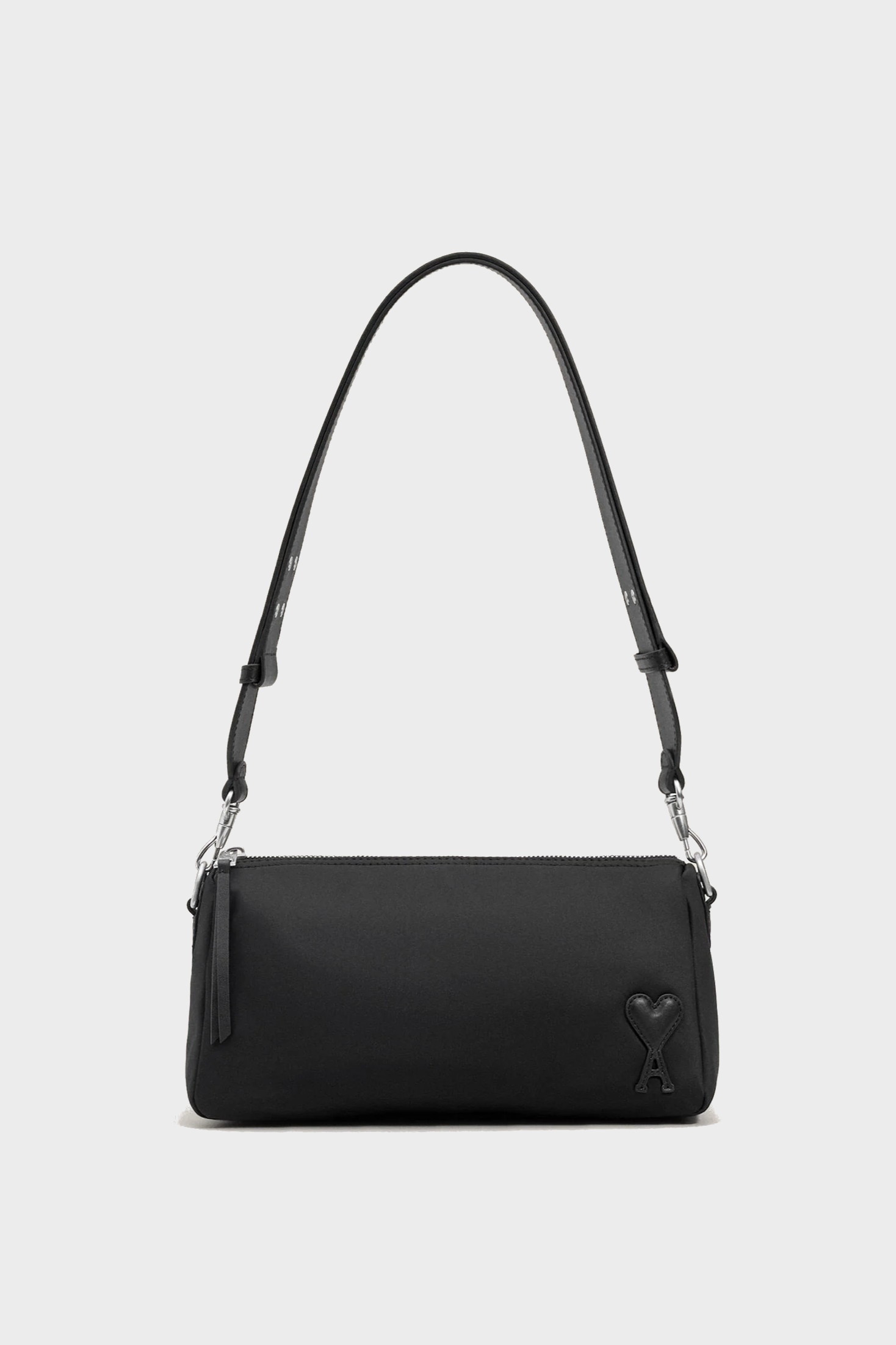 AMI PARIS Marcel Crossbody/Shoulder Nylon Bag in Black