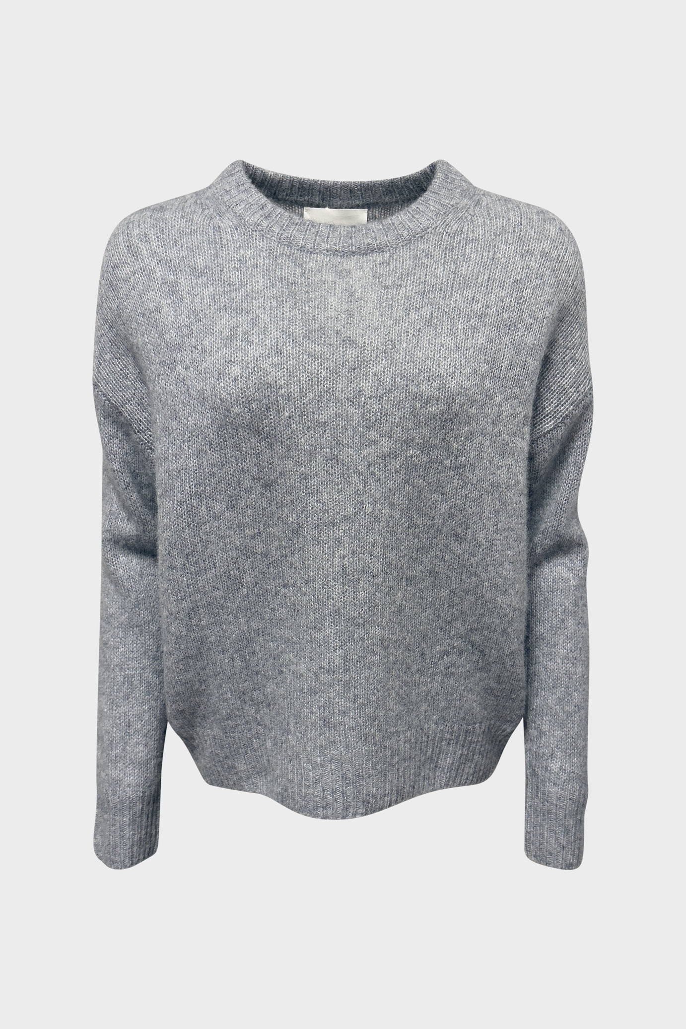 LISA YANG Lova Cashmere/Silk Sweater in Light Grey 2 / M-L