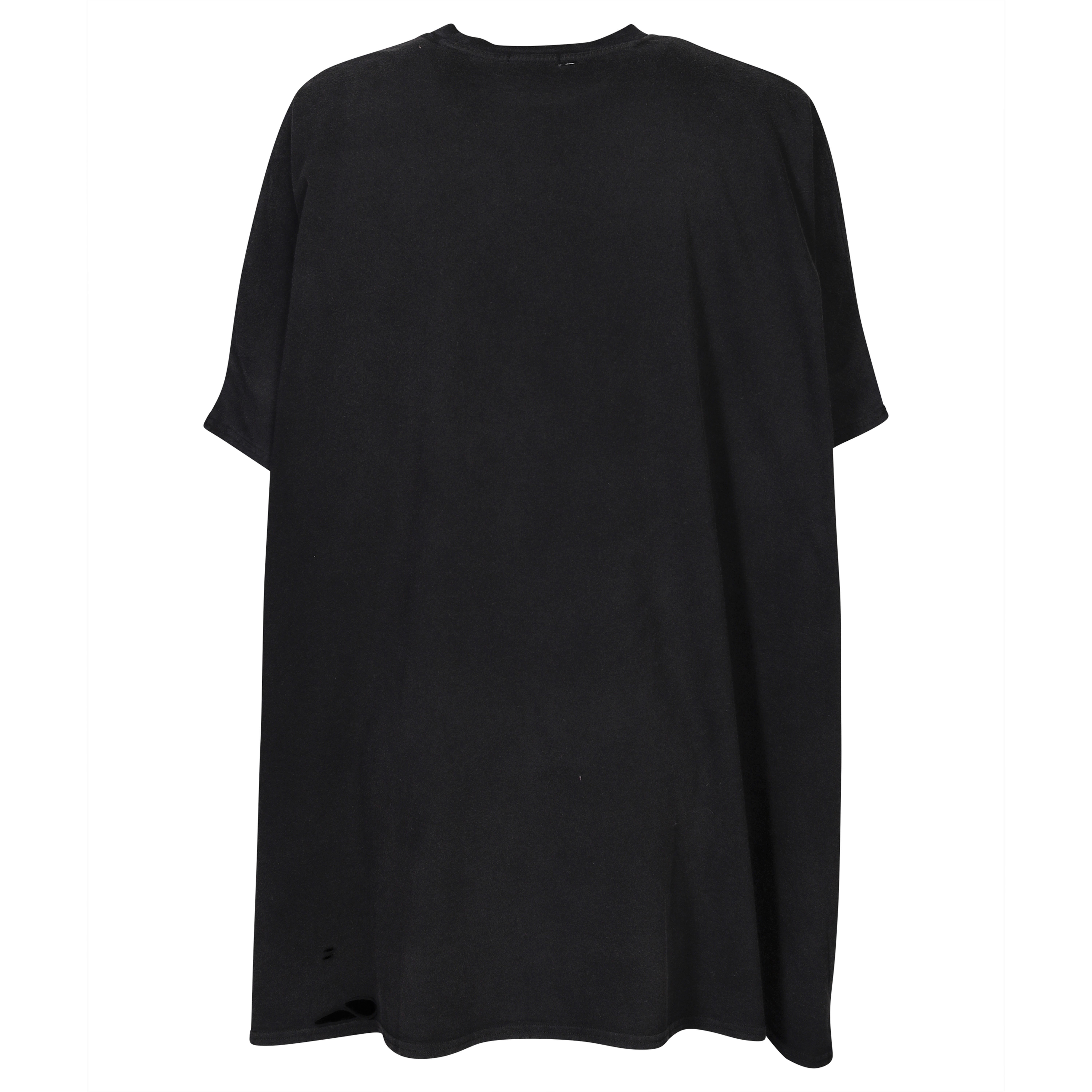 R13 Destroyed Oversize Boxy T-Shirt Dress in Black S