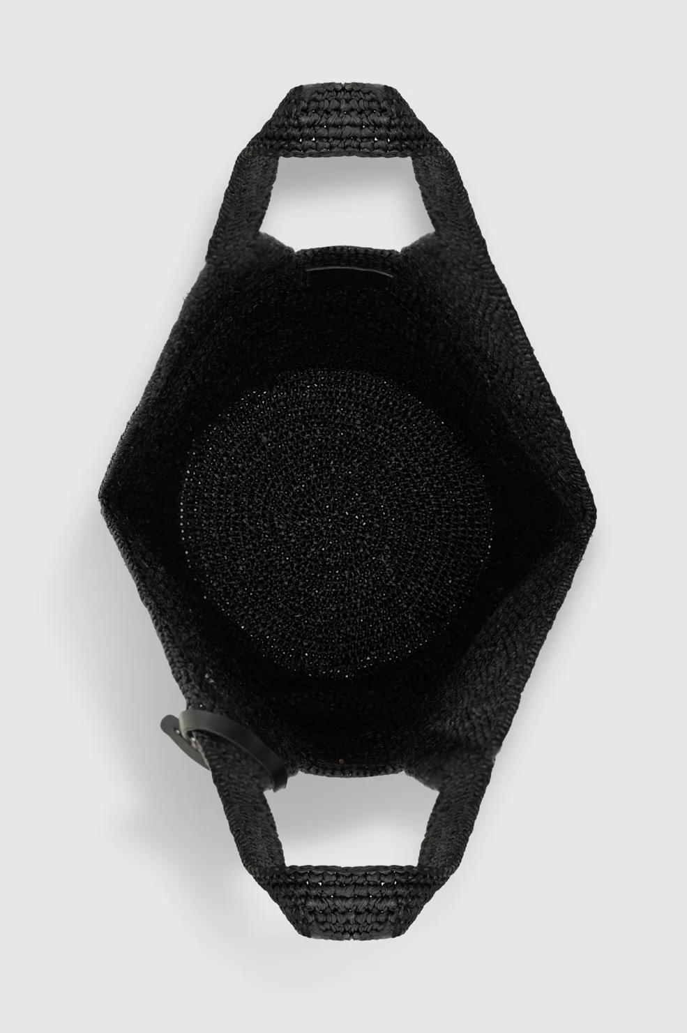 ANINE BING Leah Hobo Bag Plain Raffia in Black