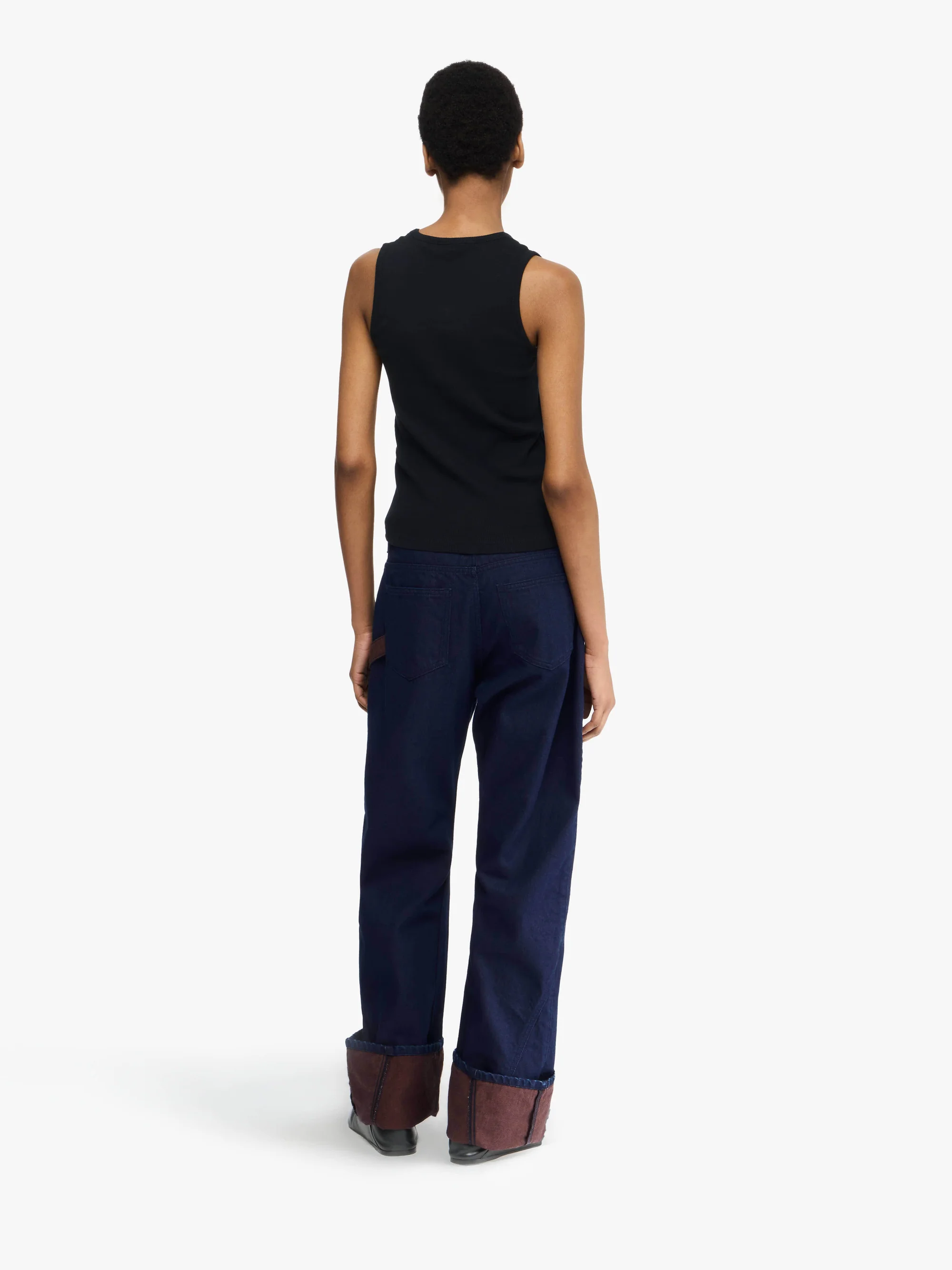 JW ANDERSON Anchor Embroidery Top in Black