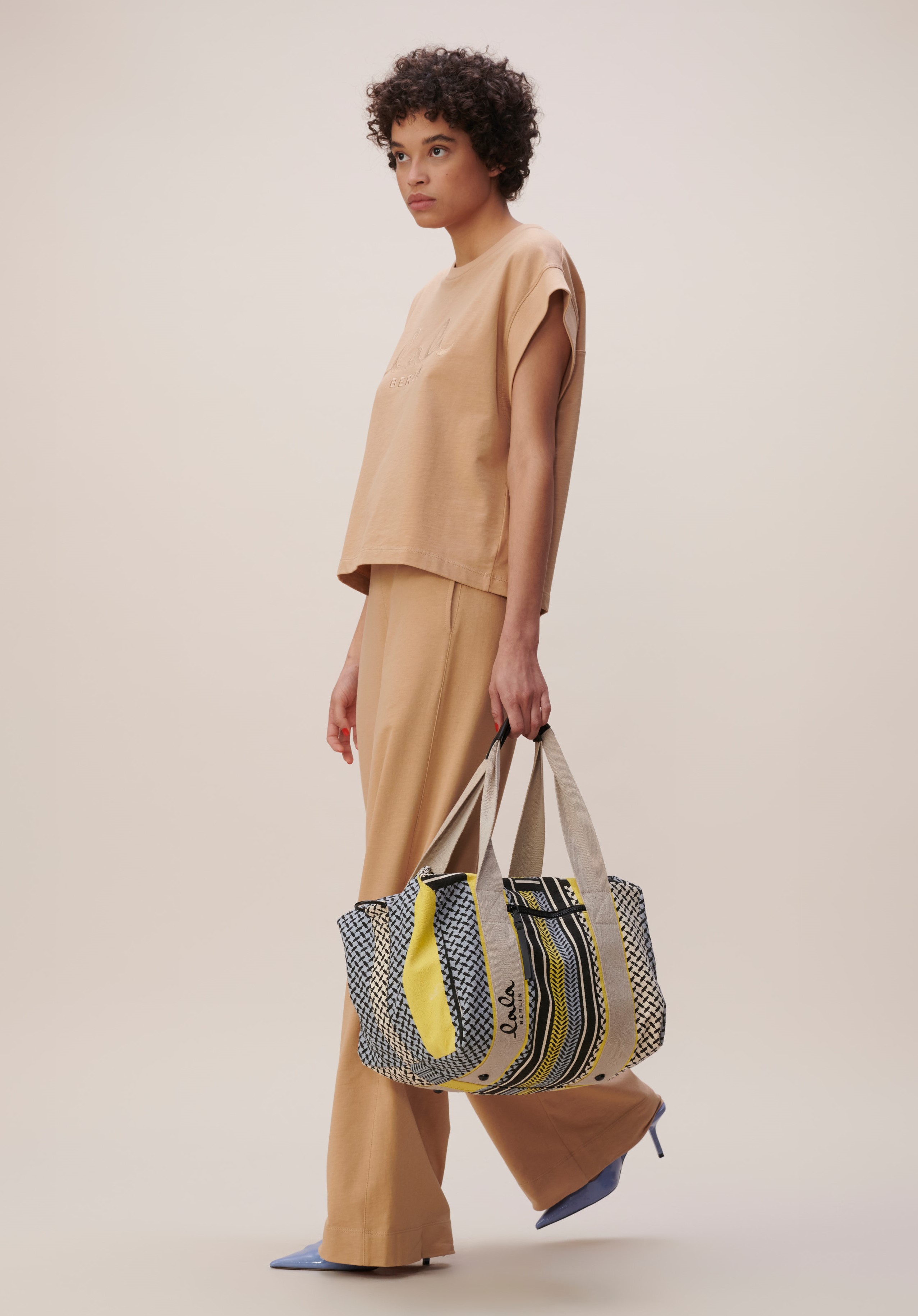 Lala Berlin Muriel Big Bag Blue x Lime