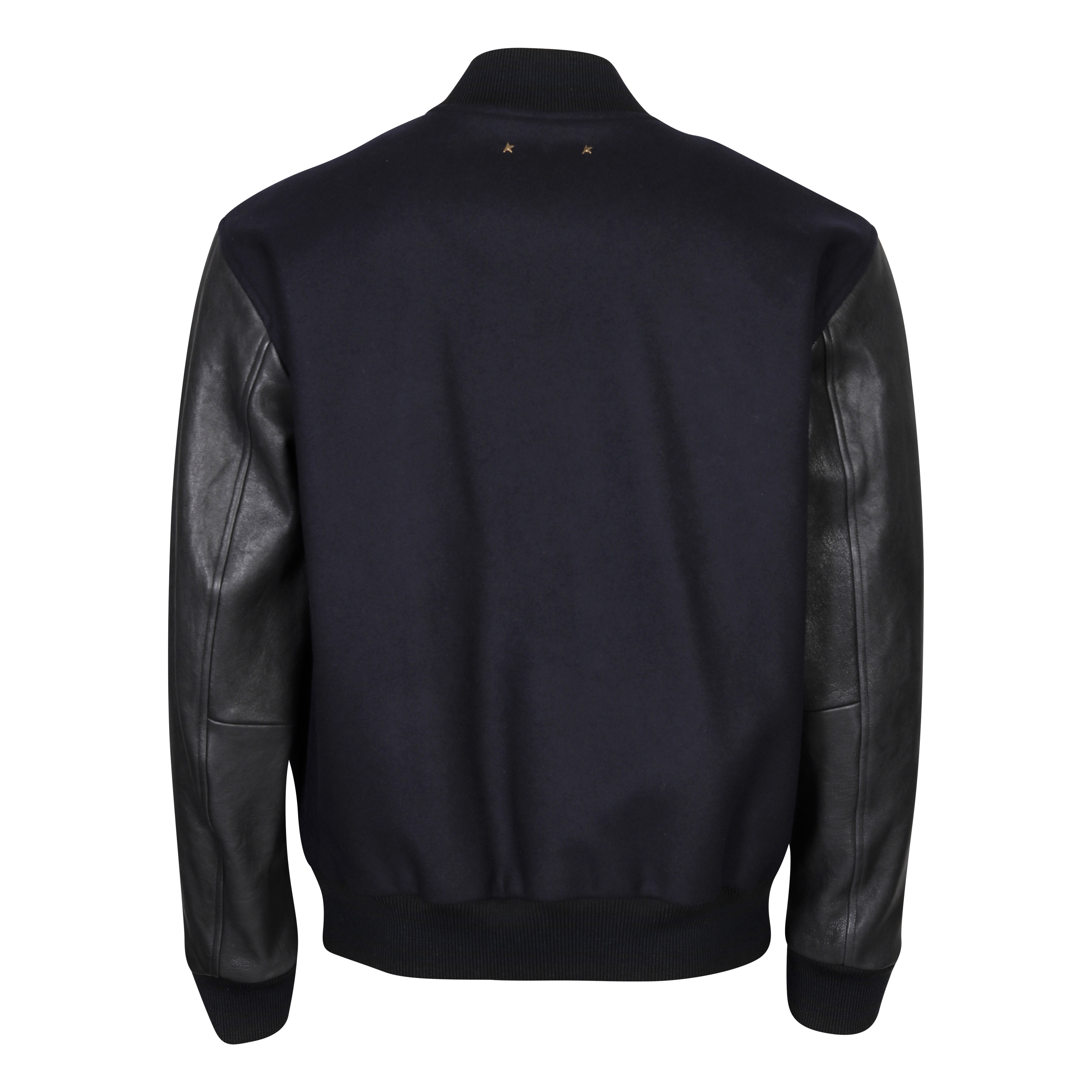 Golden Goose Wool/Leather Bomberjacket Navy/Black