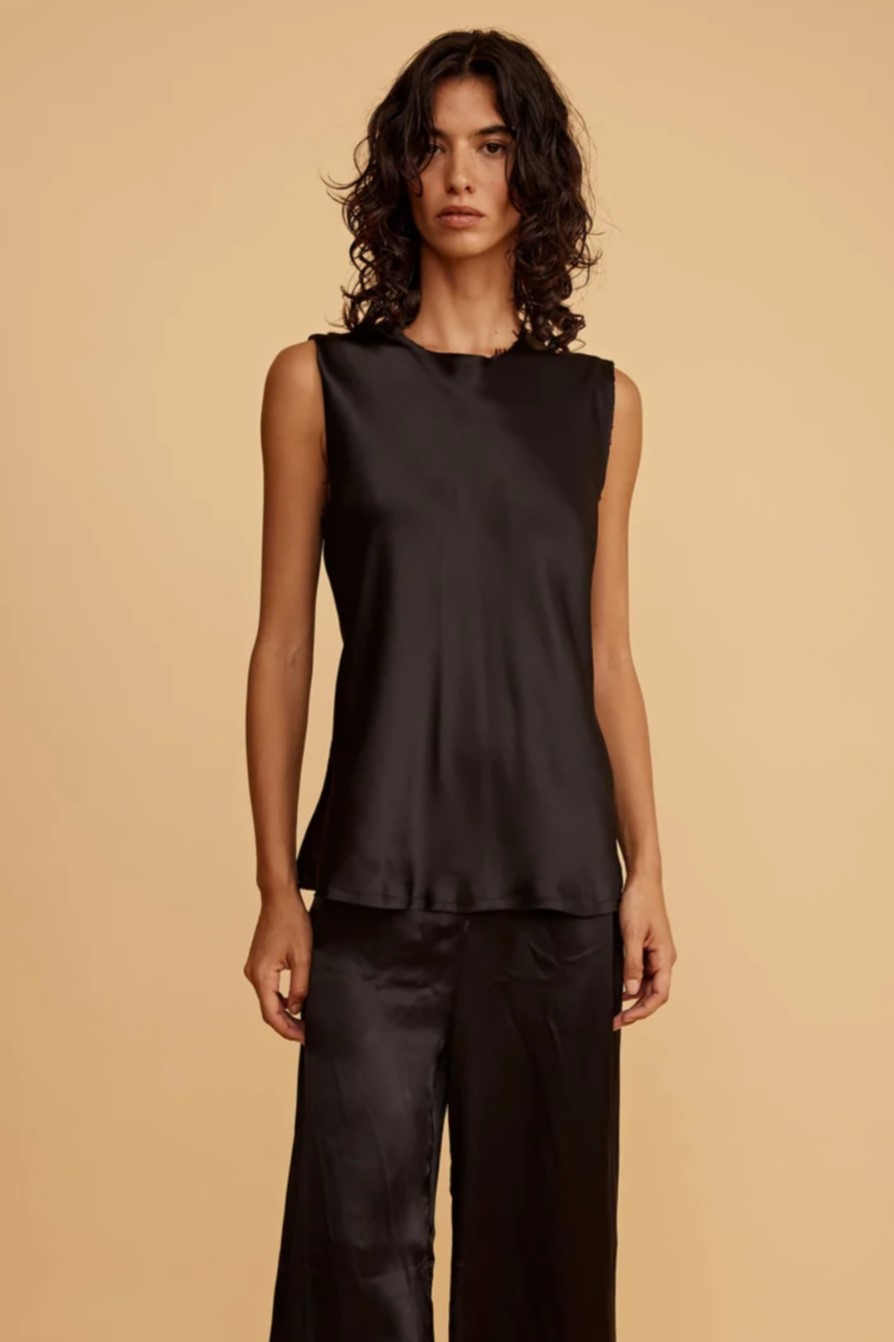 ALL III Carine Silk Top in Black ALL III Carine Silk Top in Black