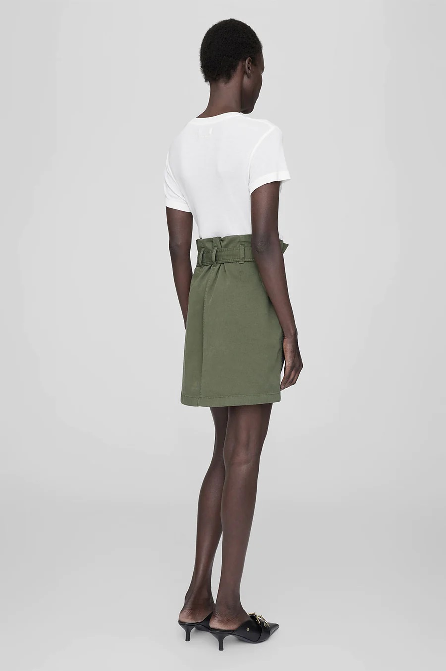 ANINE BING Aveline Skirt in Army Green XS