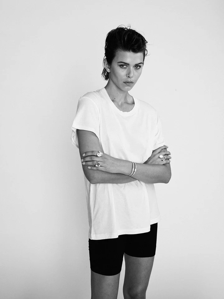 ÉTERNE Boyfriend T-Shirt in Ivory XL