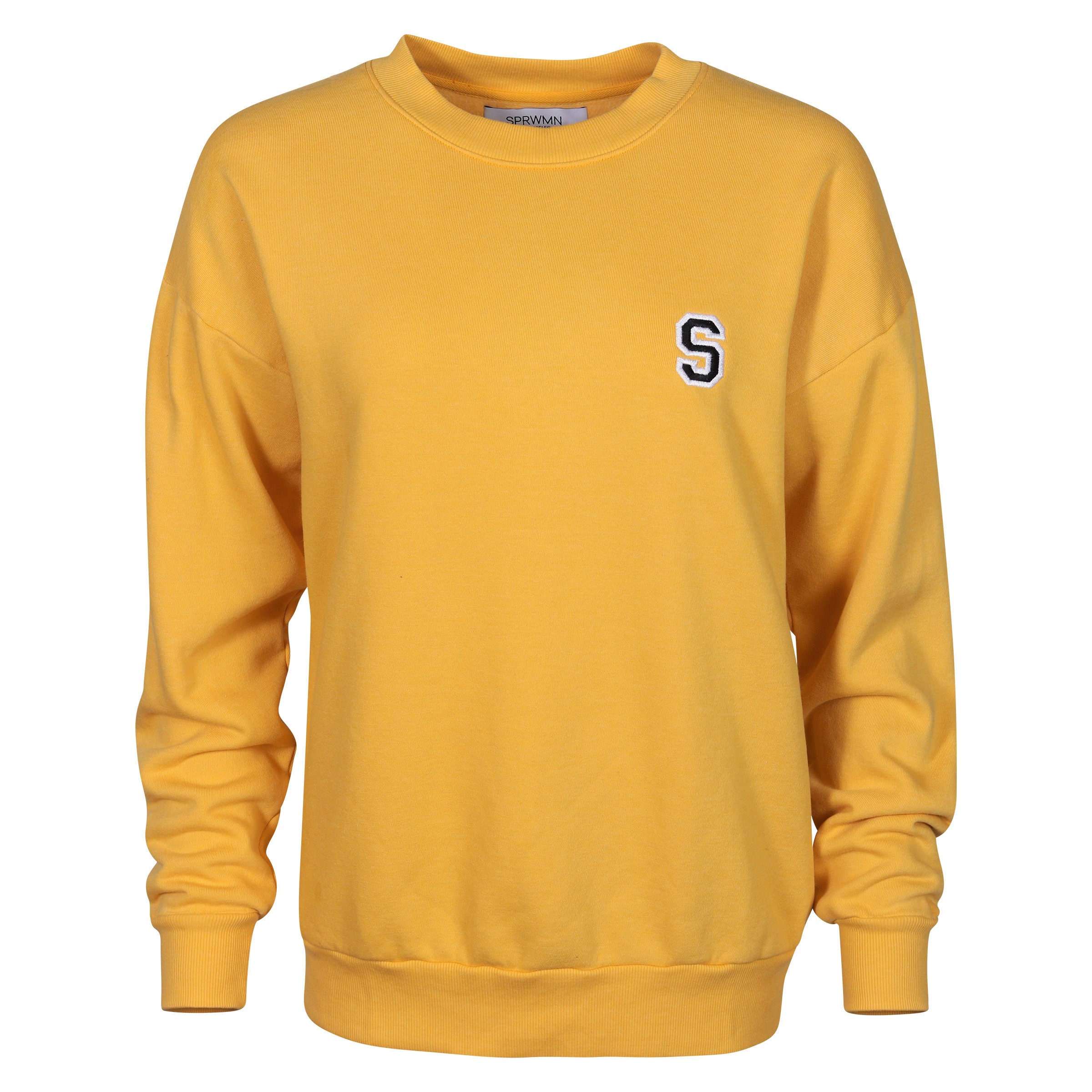 SPRWMN Embroidereed Logo Sweatshirt in Dandelion Yellow