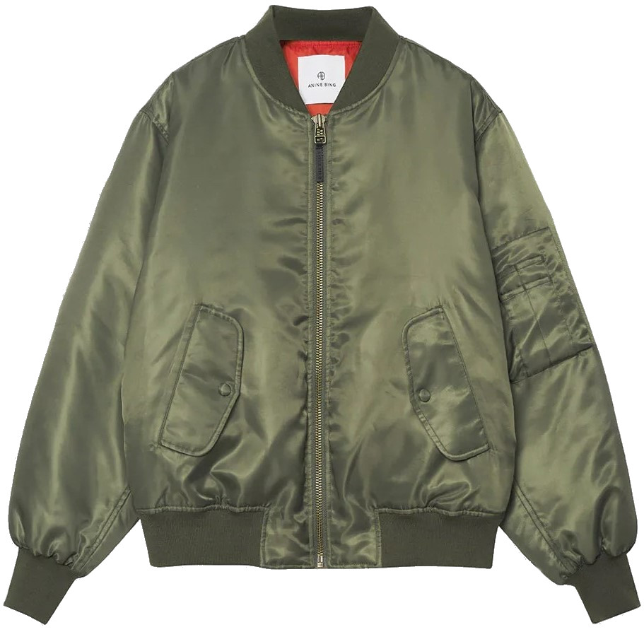 ANINE BING Leon Bomber Jacket in Army Green