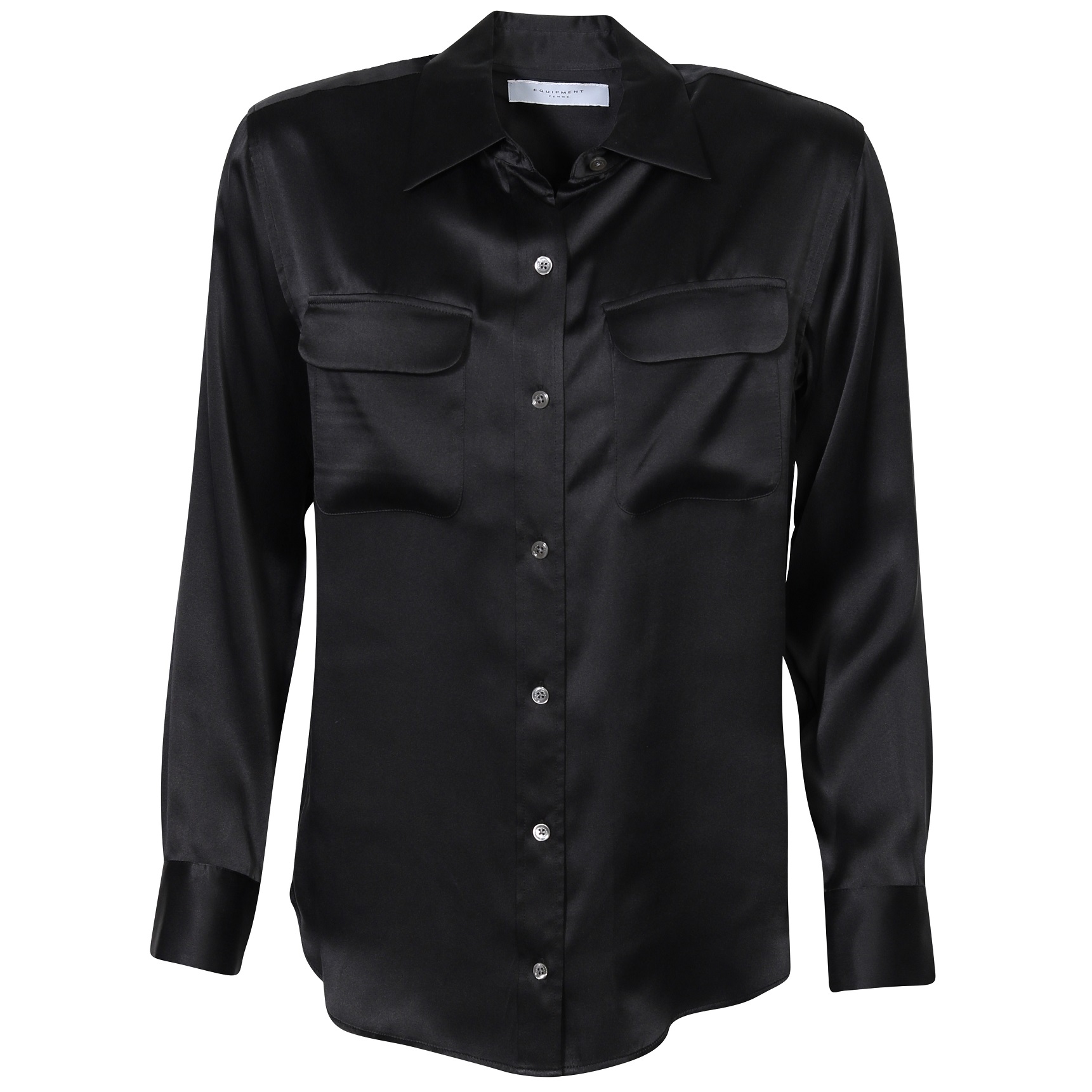 EQUIPMENT Shiny Silk Shirt Black S