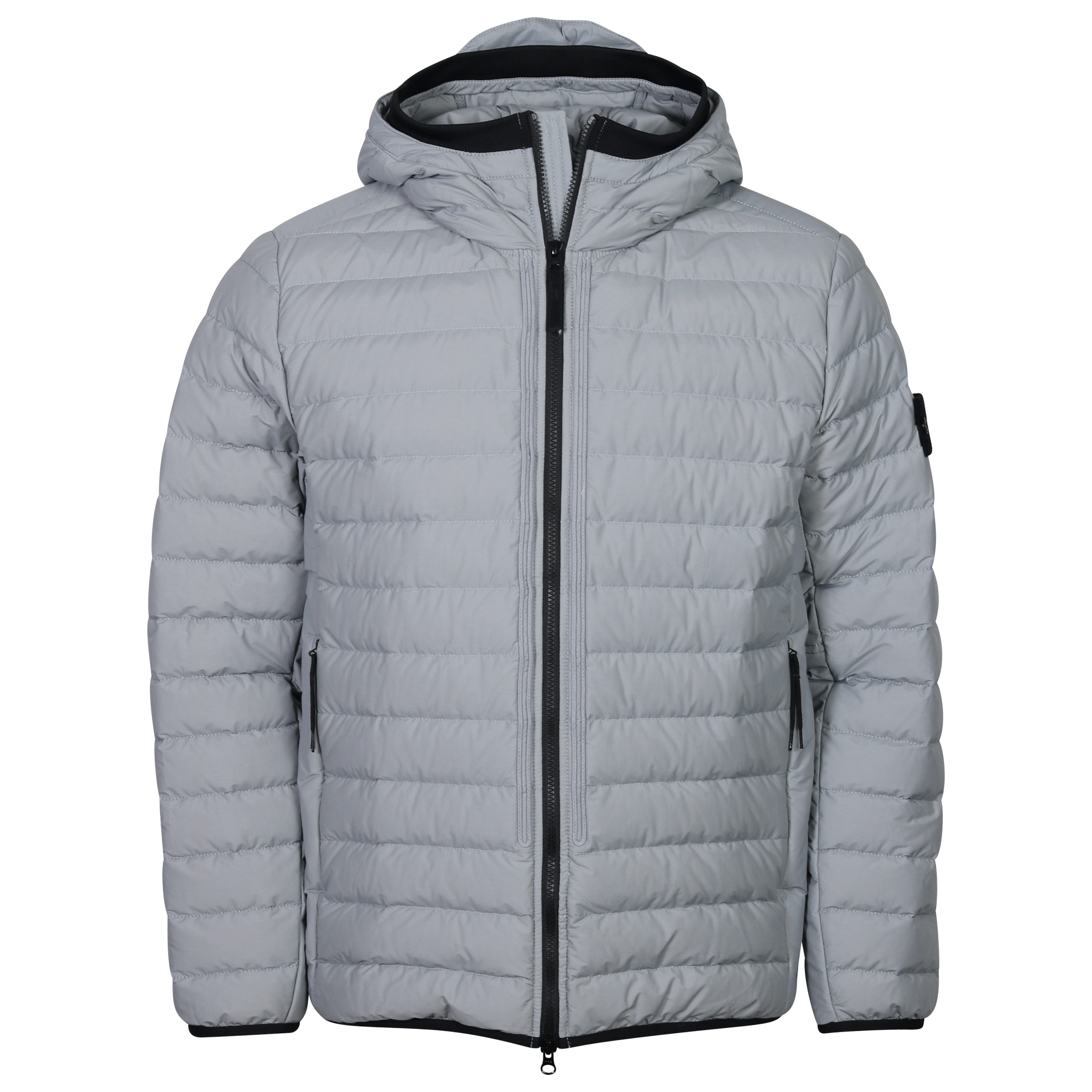 Stone Island Real Down Jacket Light Grey