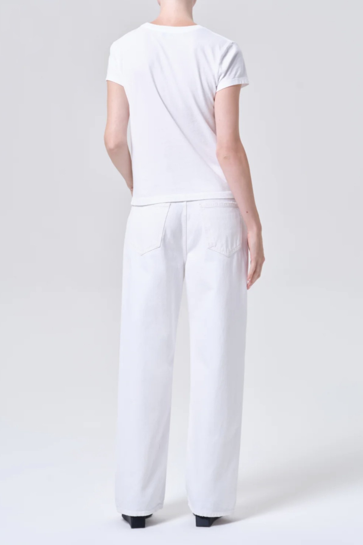 AGOLDE Low Slung Baggy in White