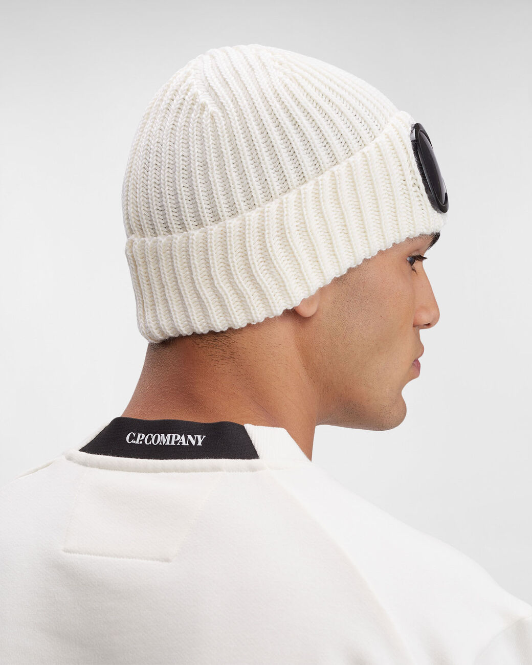 C.P. COMPANY Knit Cap in White