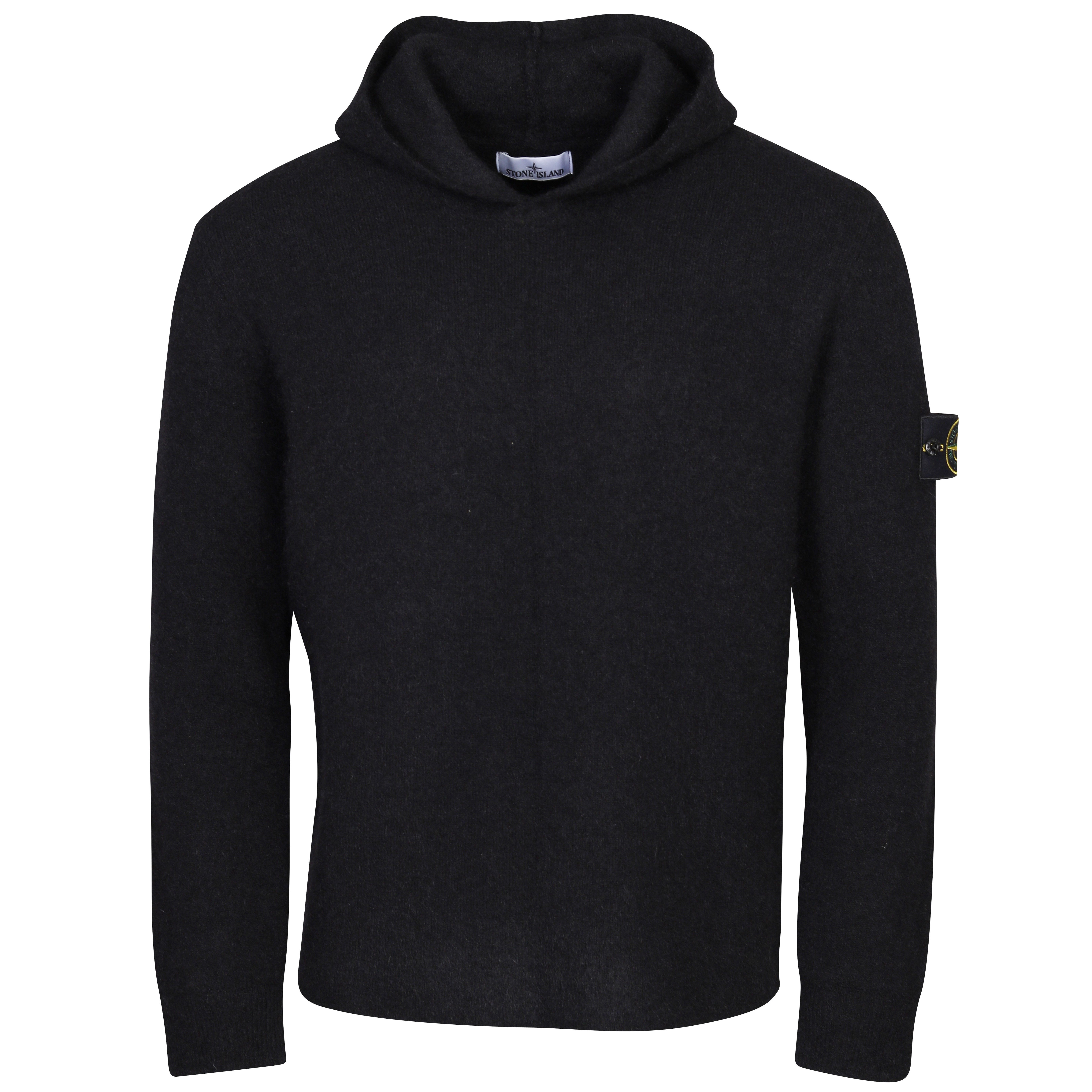 Stone Island Mohair Hoodie in Black