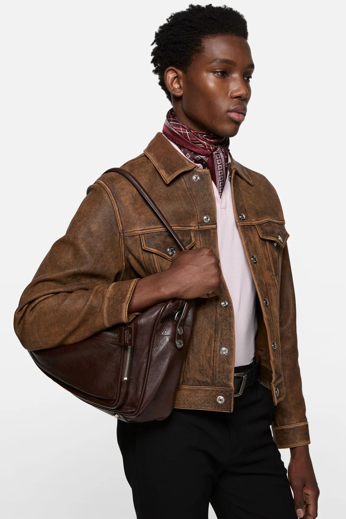 ACNE STUDIOS Camero Camera Bag in Chocolate Brown