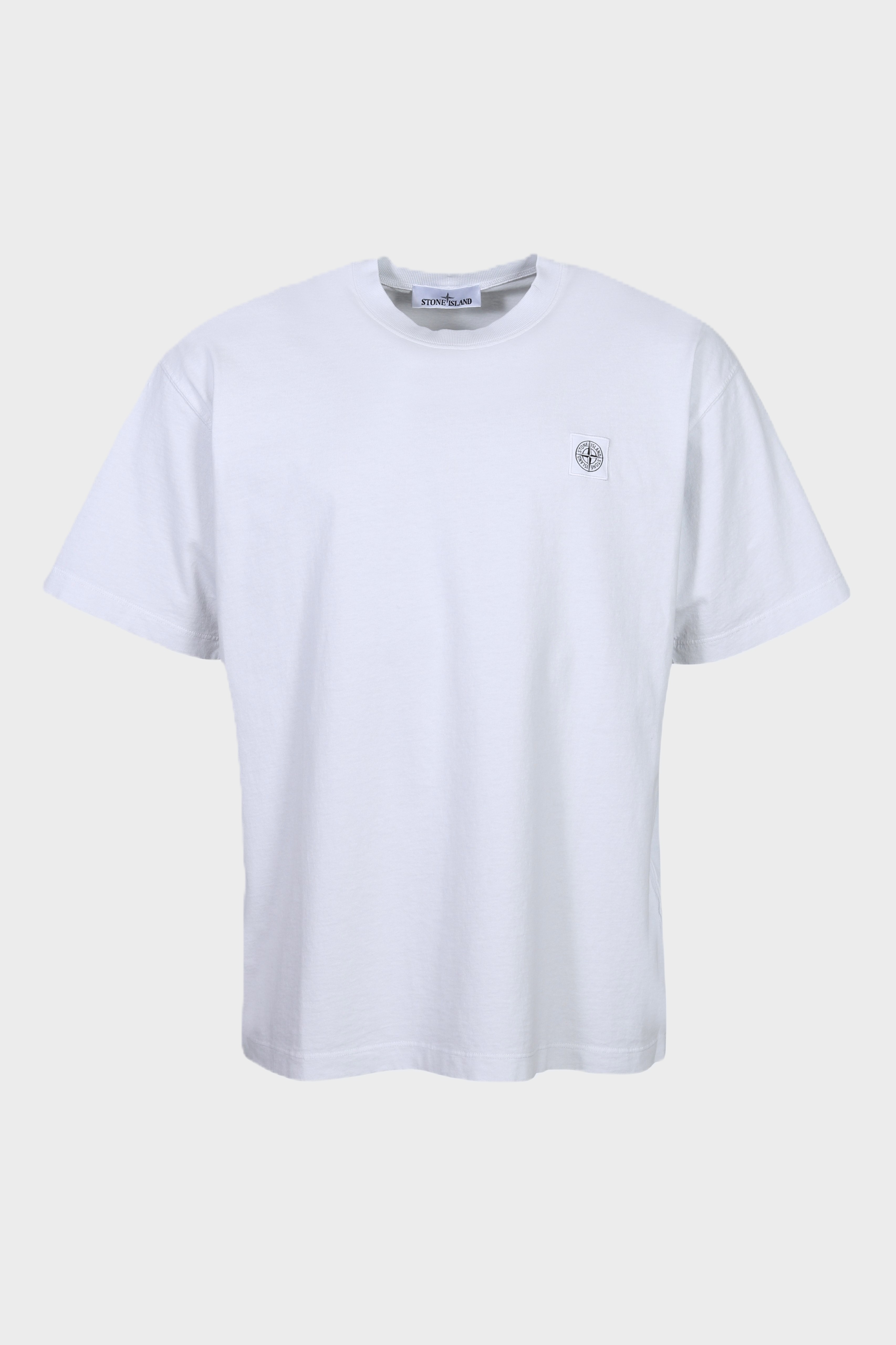 STONE ISLAND Loose Fit Logo T-Shirt in Light Blue