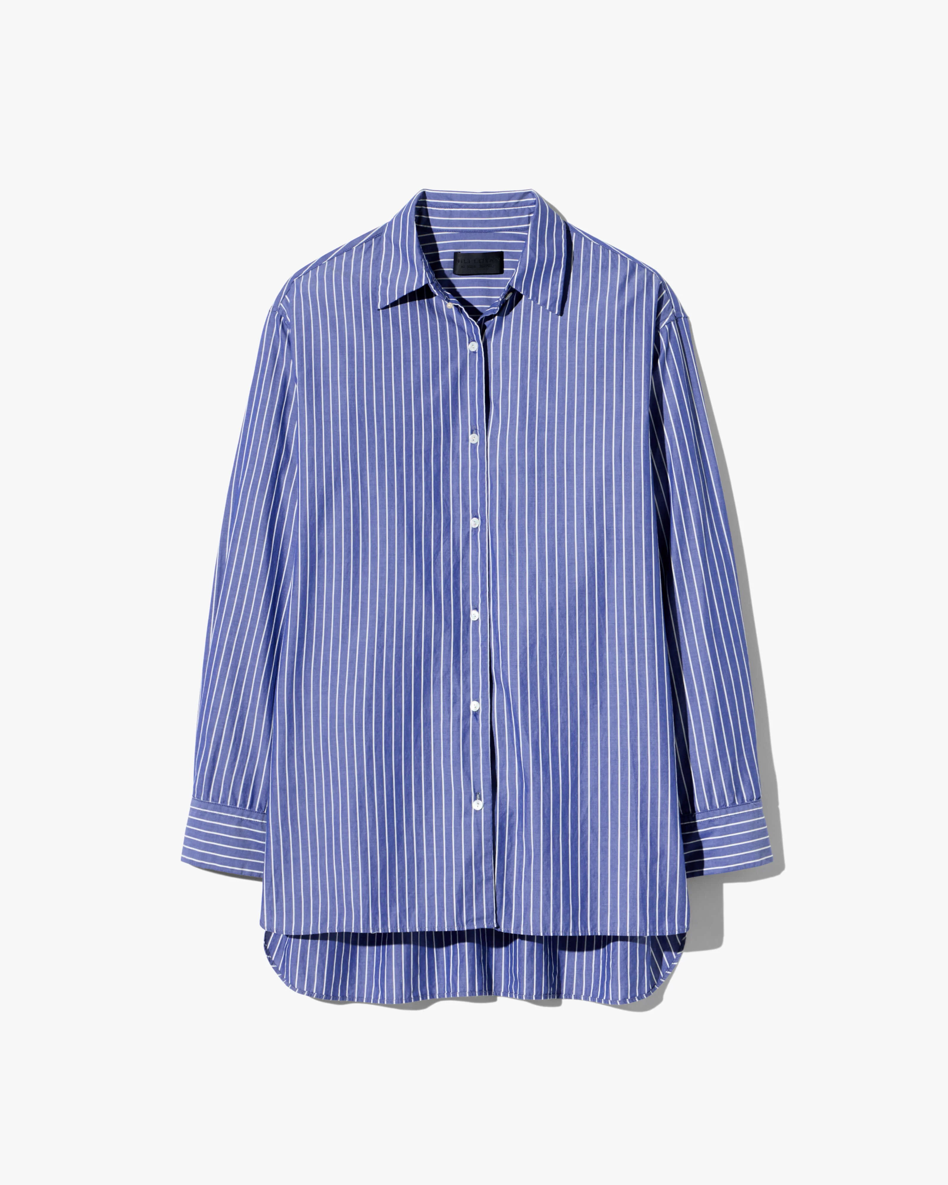 NILI LOTAN Striped Yorke Shirt Blue L