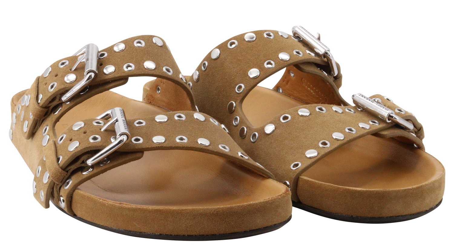 Isabel Marant Sandals Lennyo Studs Beige Suede 39