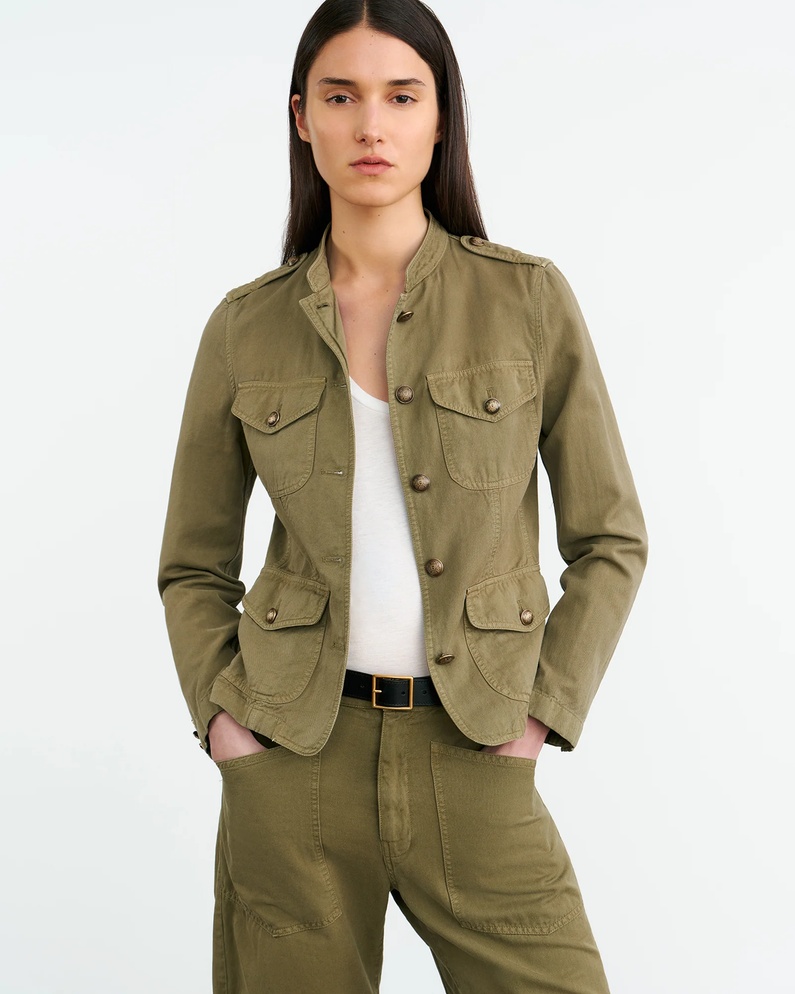 NILI LOTAN Fieldjacket in Olive Green