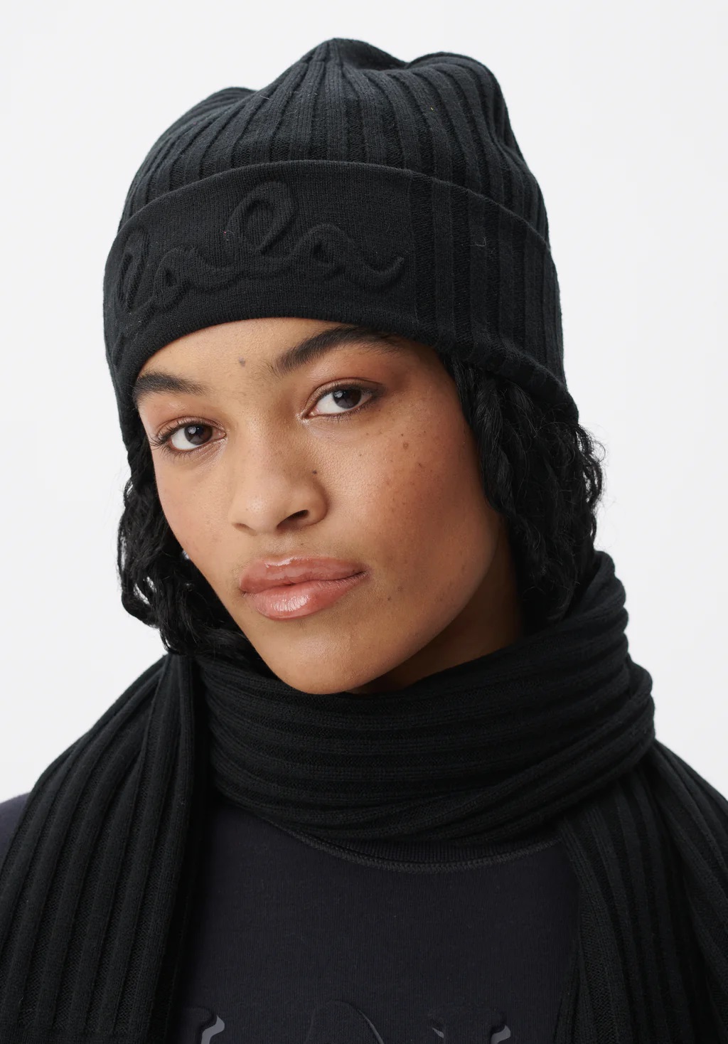 LALA BERLIN Knit Beanie Lissa in Black