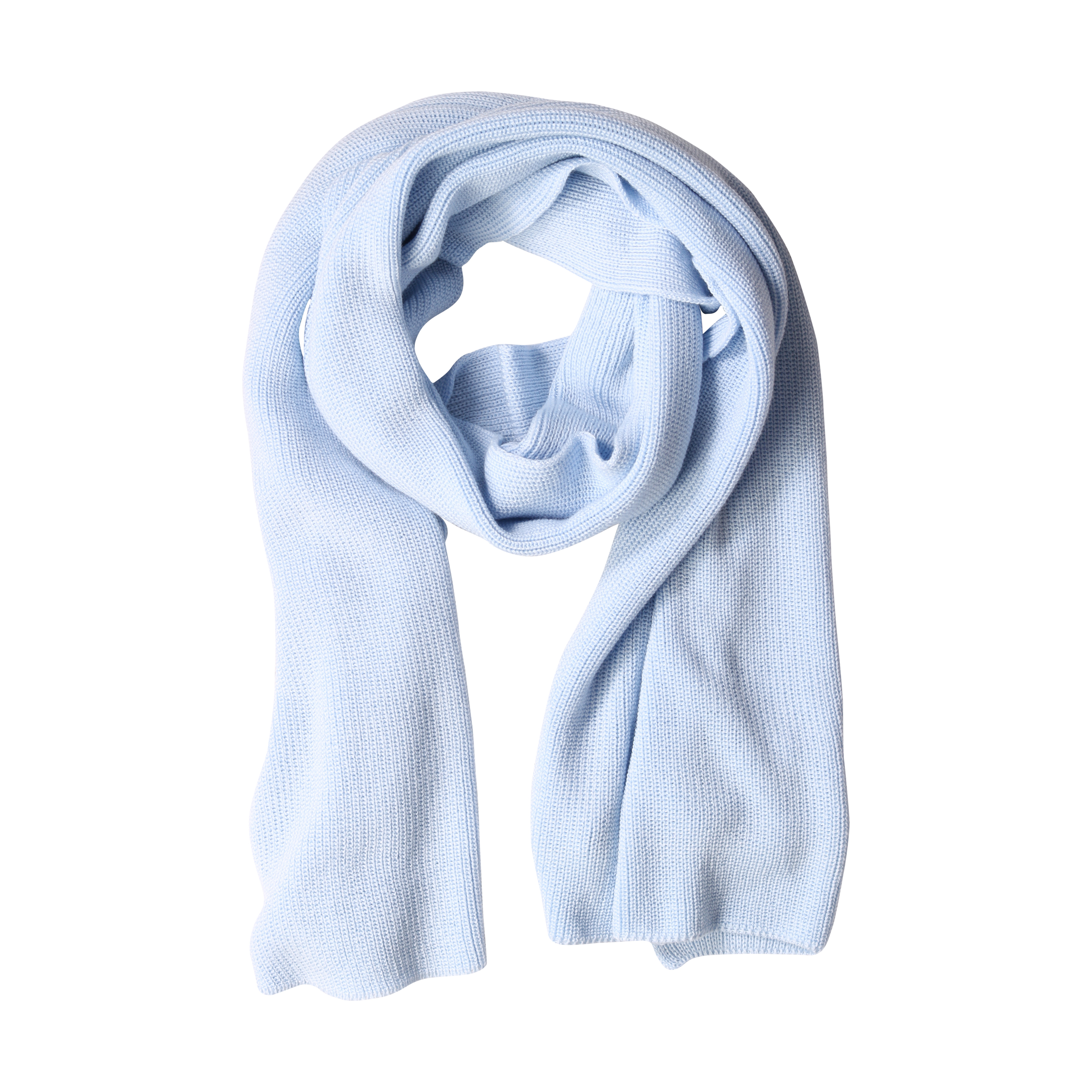 HANNES ROETHER Knit Scarf in Light Blue