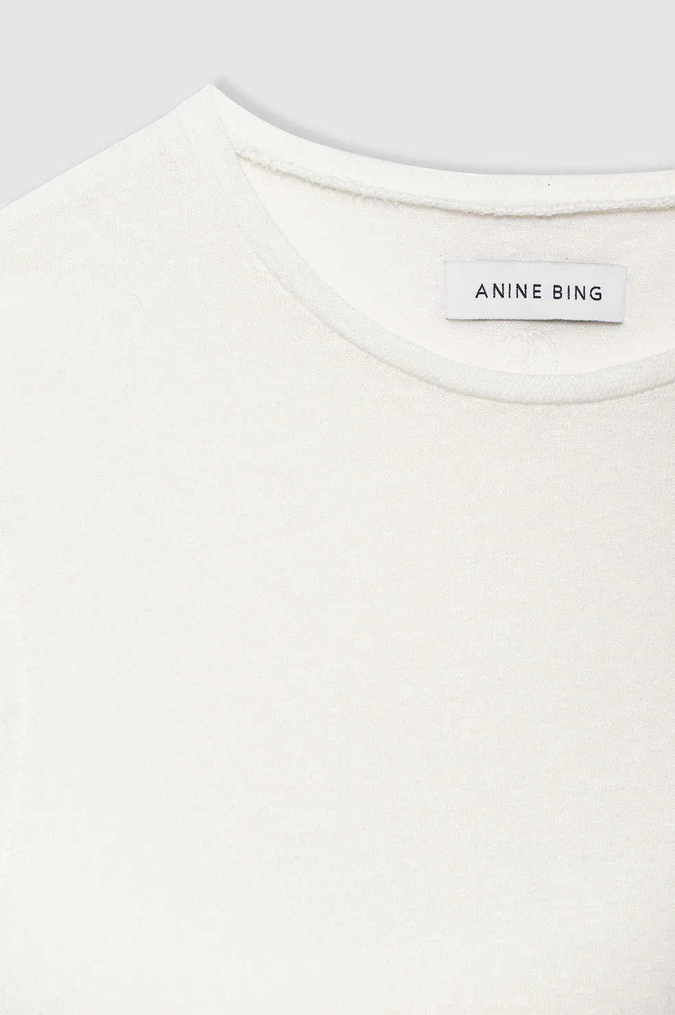 ANINE BING Issac Tee in White Linen Blend S