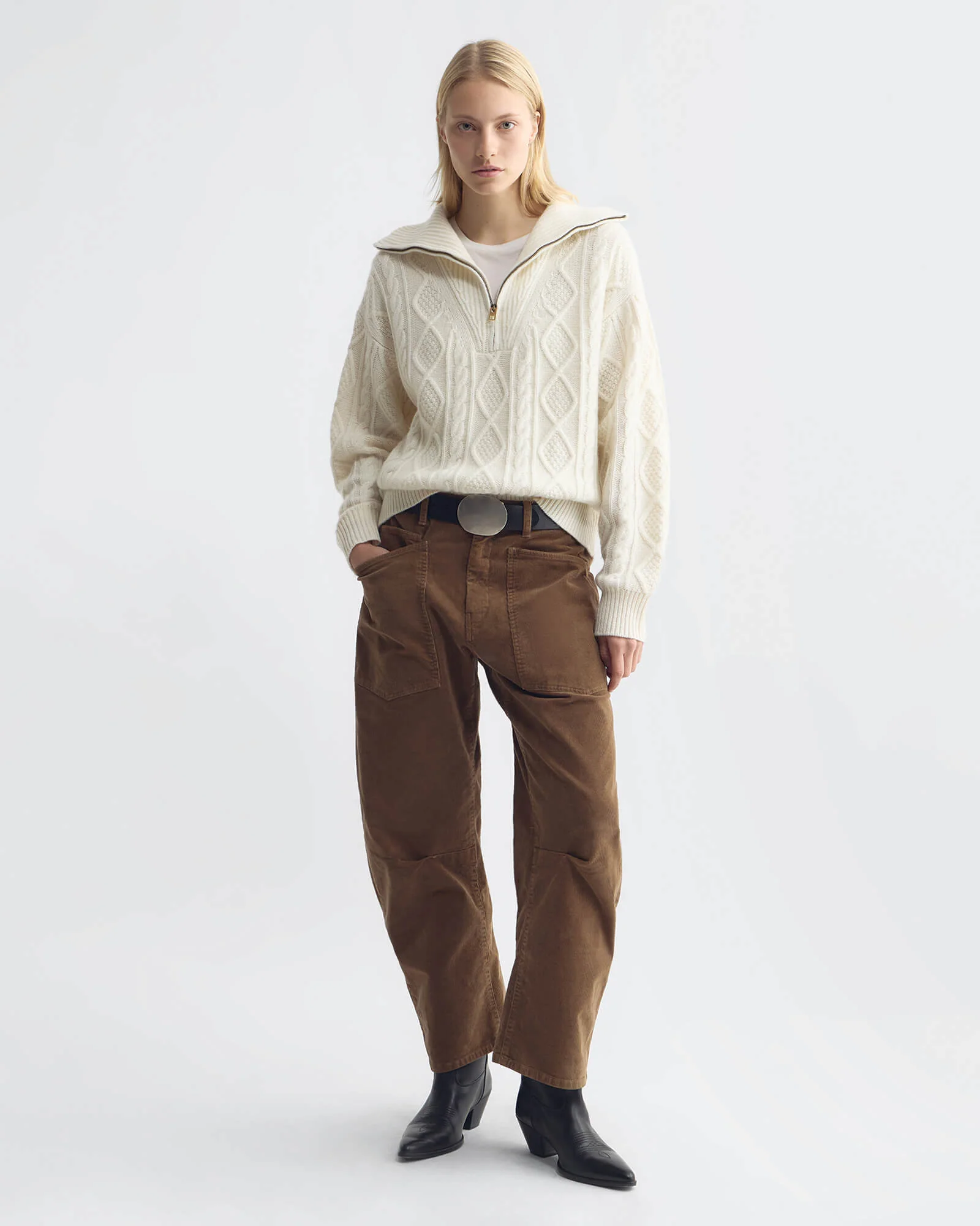 NILI LOTAN Shon Corduroy Pant in Hazelnut