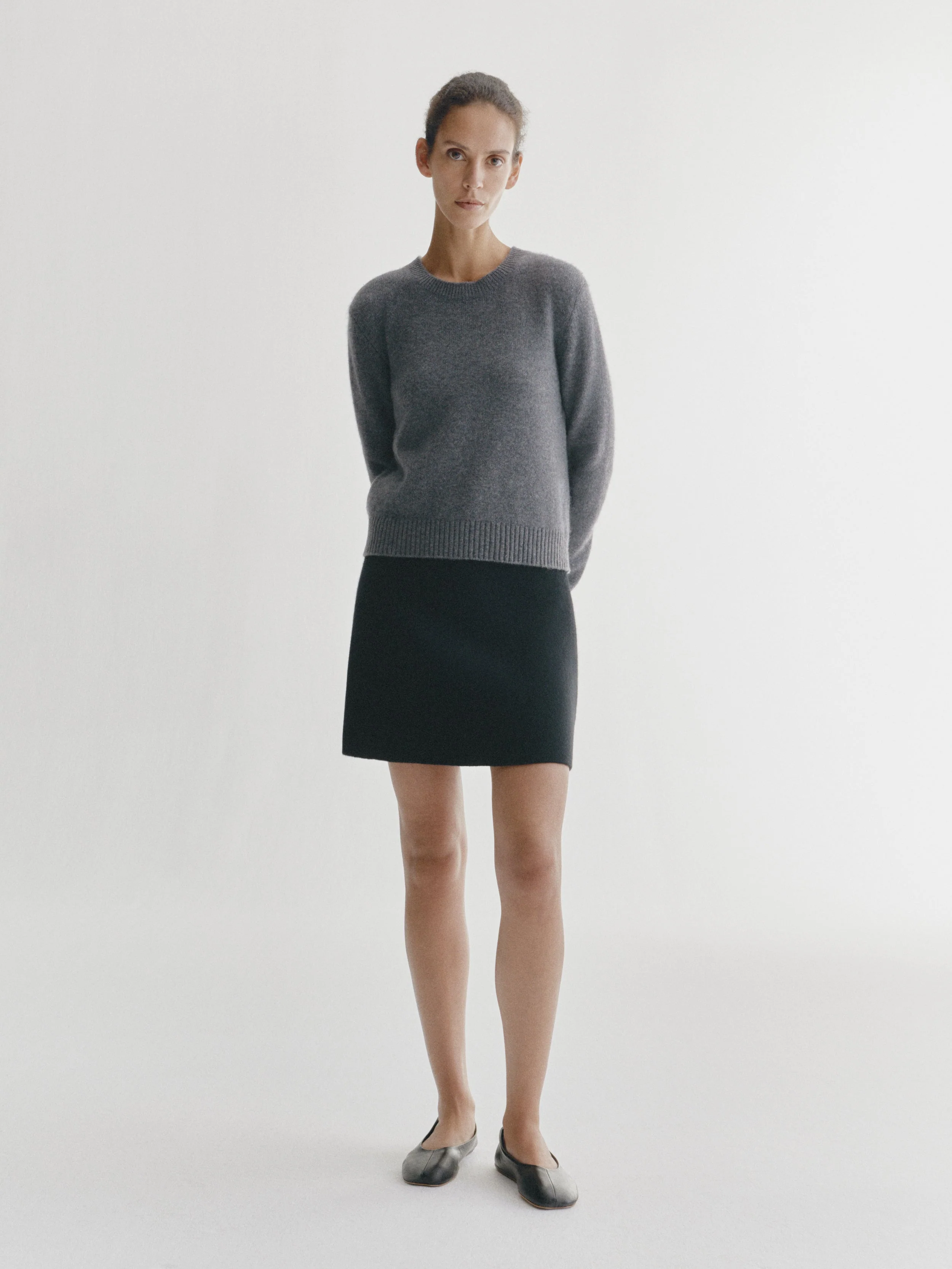 LISA YANG Clare Cashmere Mini Skirt in Black