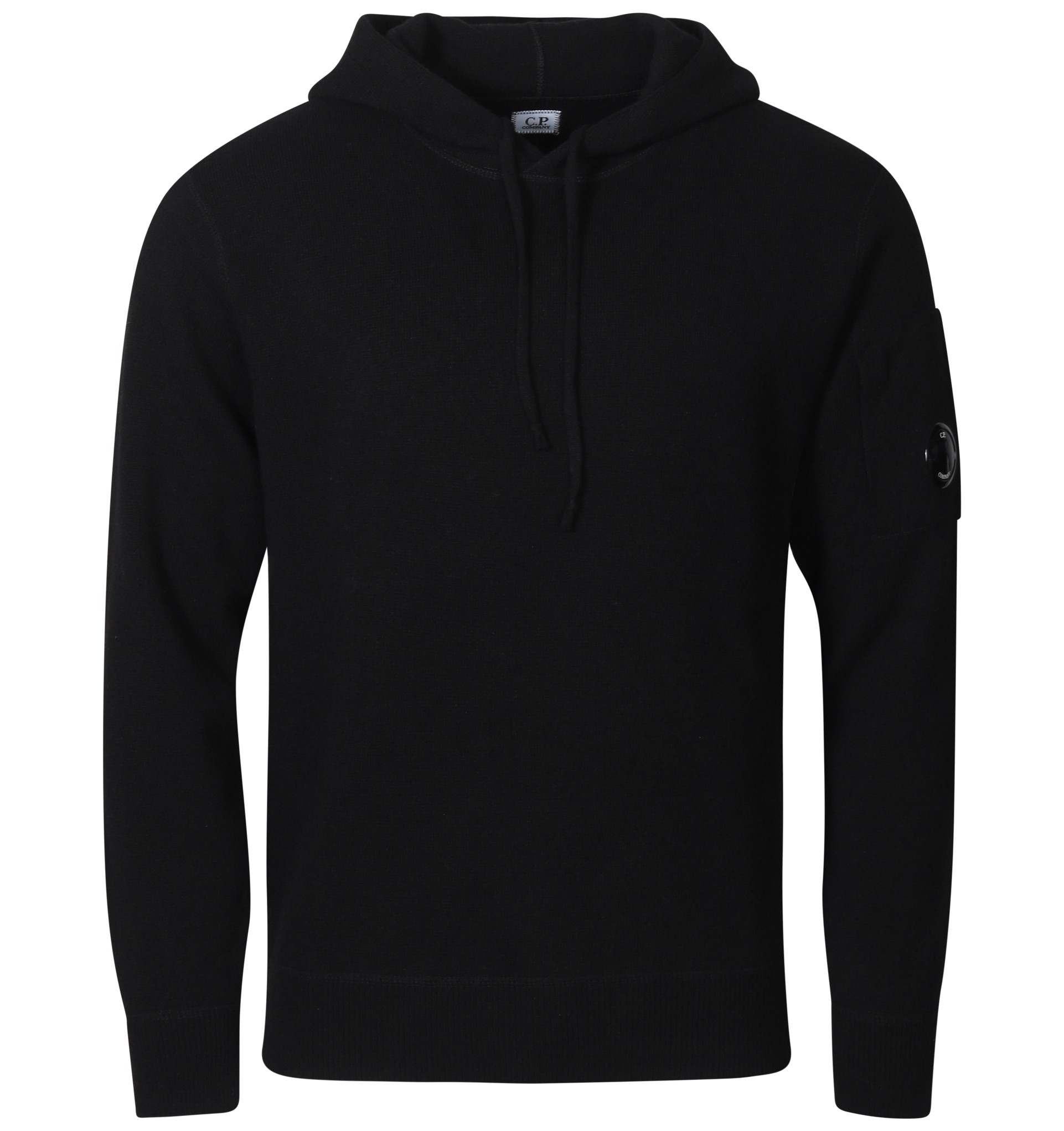 C.P. COMPANY Knit Hoodie in Black