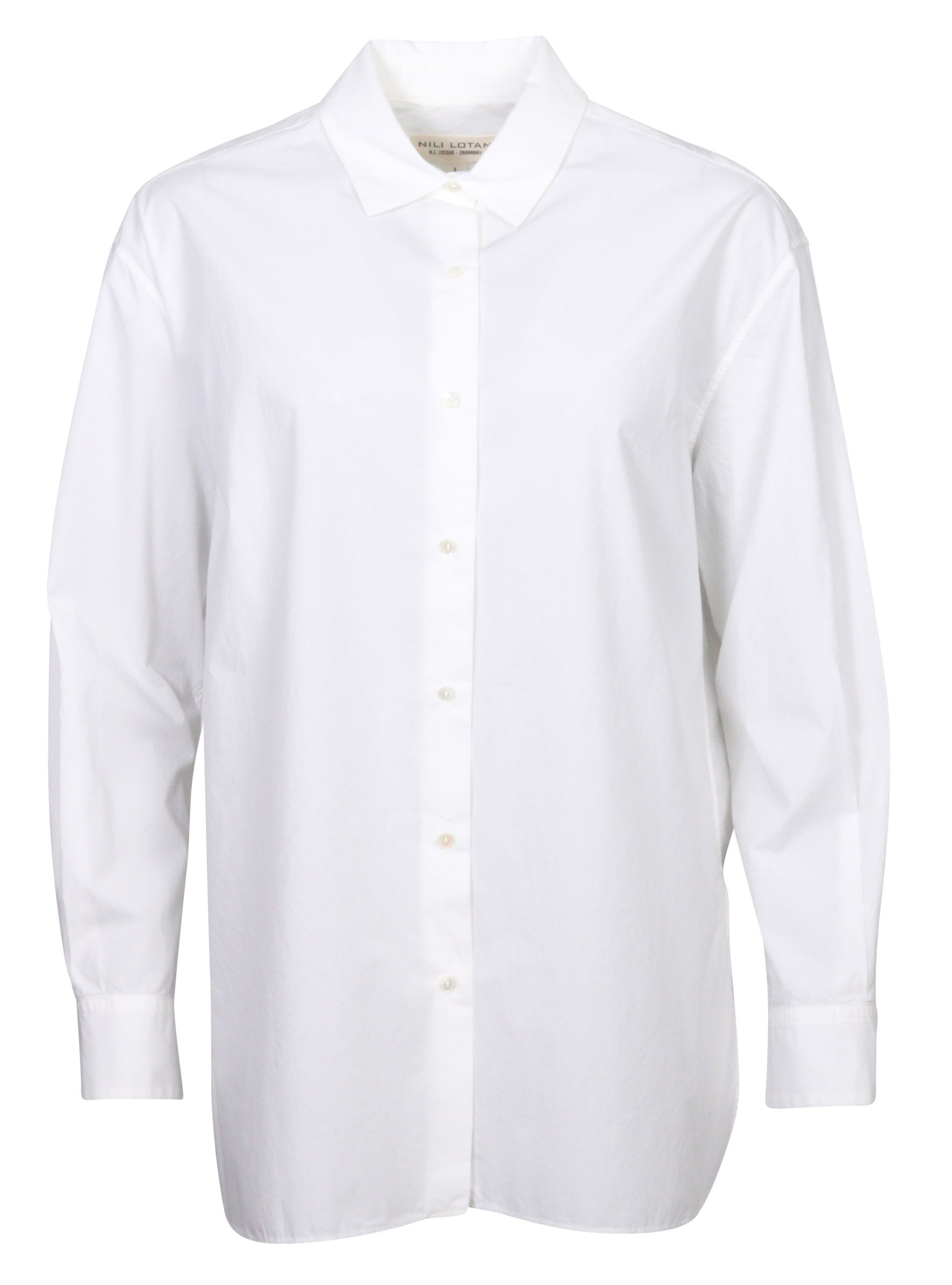 NILI LOTAN Cotton Shirt Yorke in White