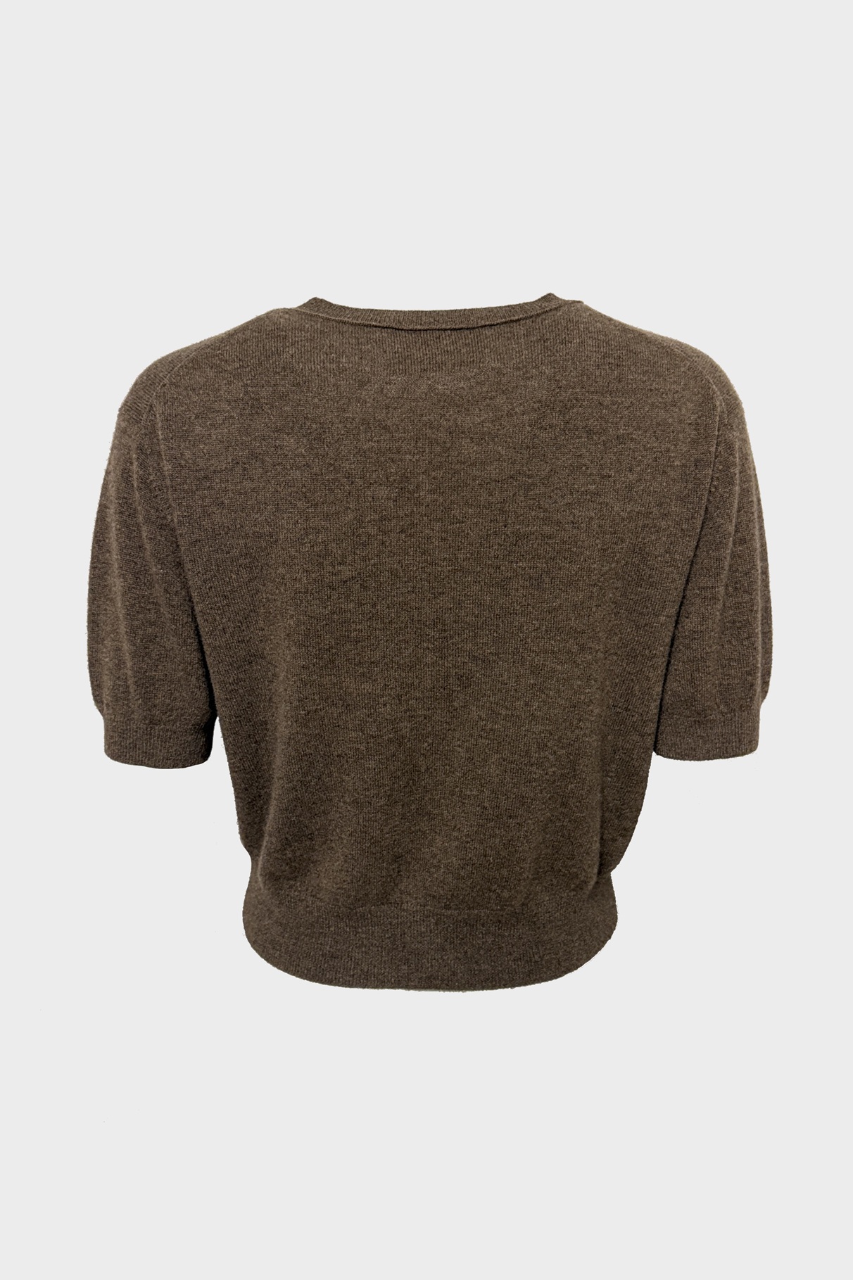 LISA YANG Genevra Cashmere T-Shirt in Dark Truffle