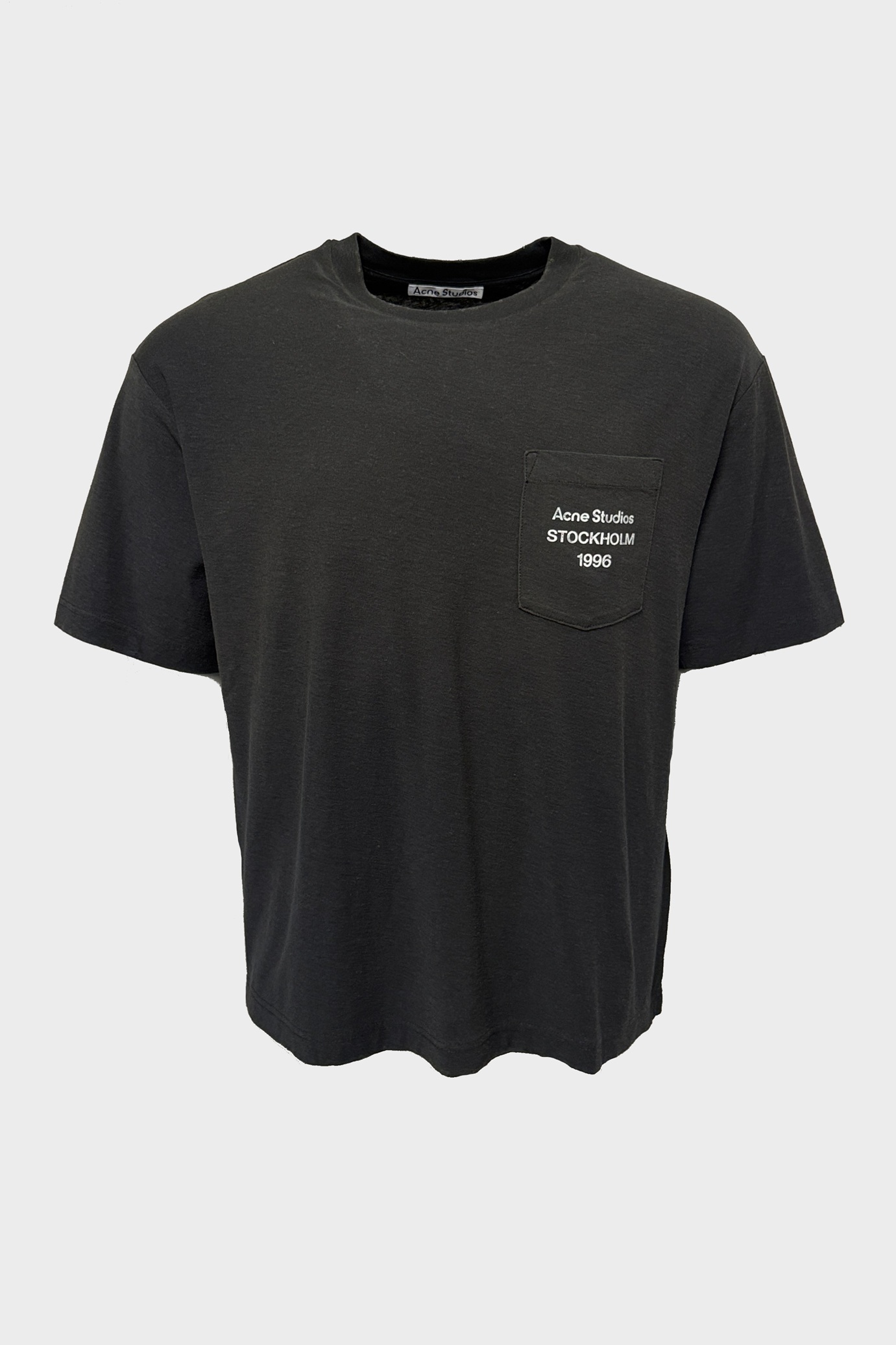 ACNE STUDIOS Loose Fit Logo T-Shirt in Faded Black