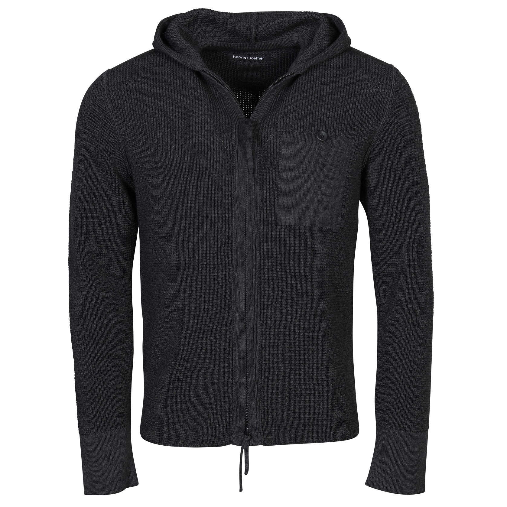 Hannes Roether Knit Zip Hoodie in Posh