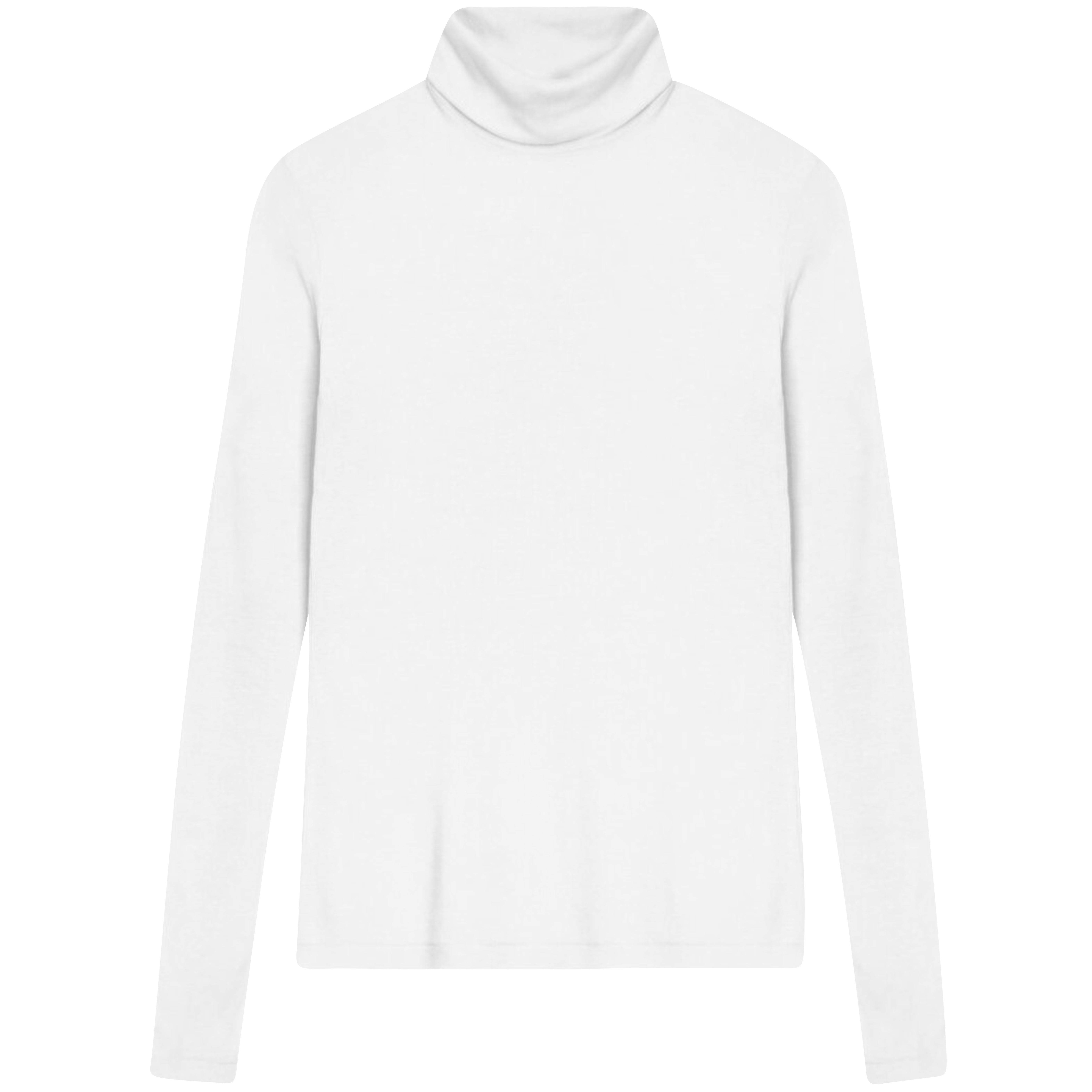 Closed Rollneck Knit Pullover in Offwhite