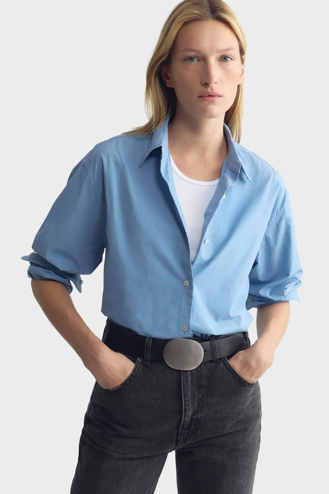 NILI LOTAN Yorke Shirt in Opal
