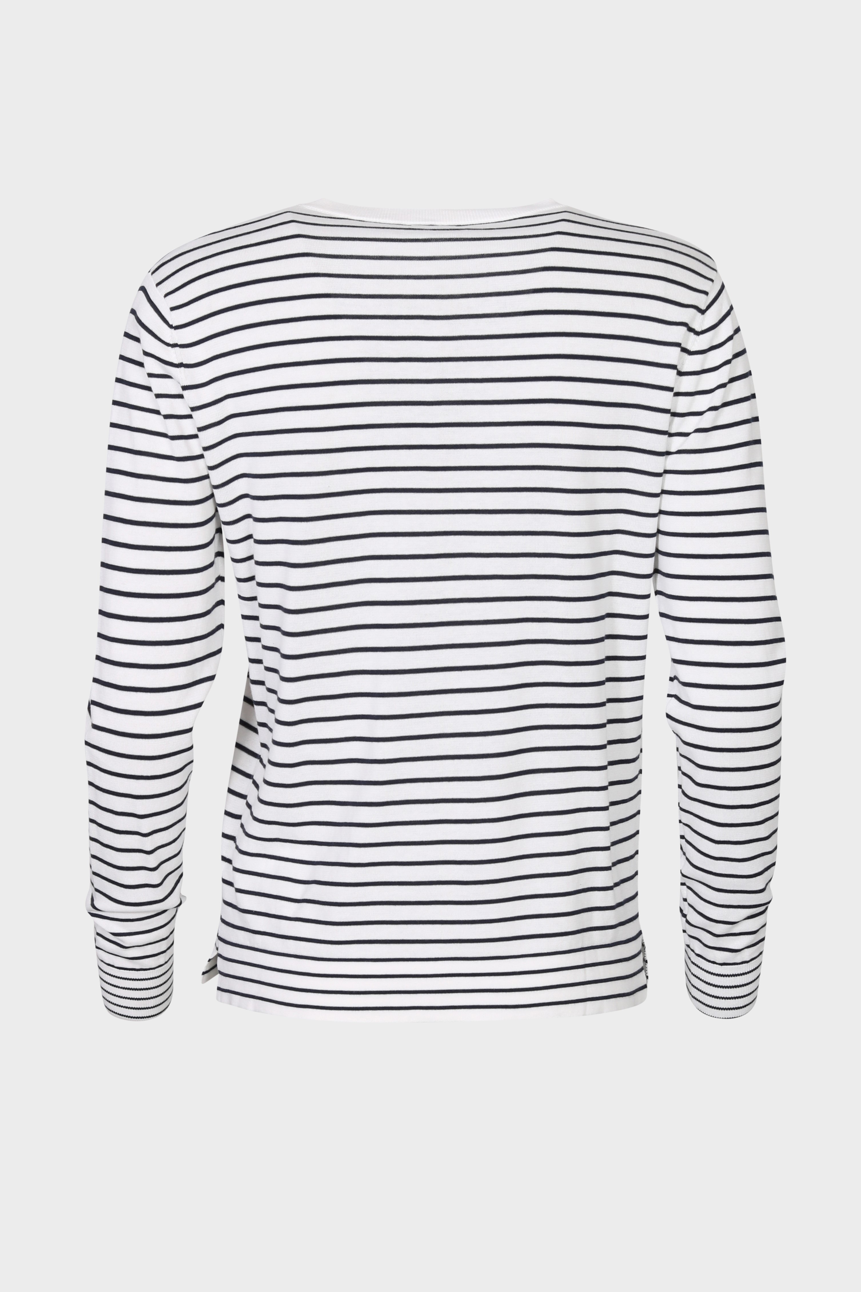 ASPESI Striped Cotton Sweater White/Navy IT42 / DE36