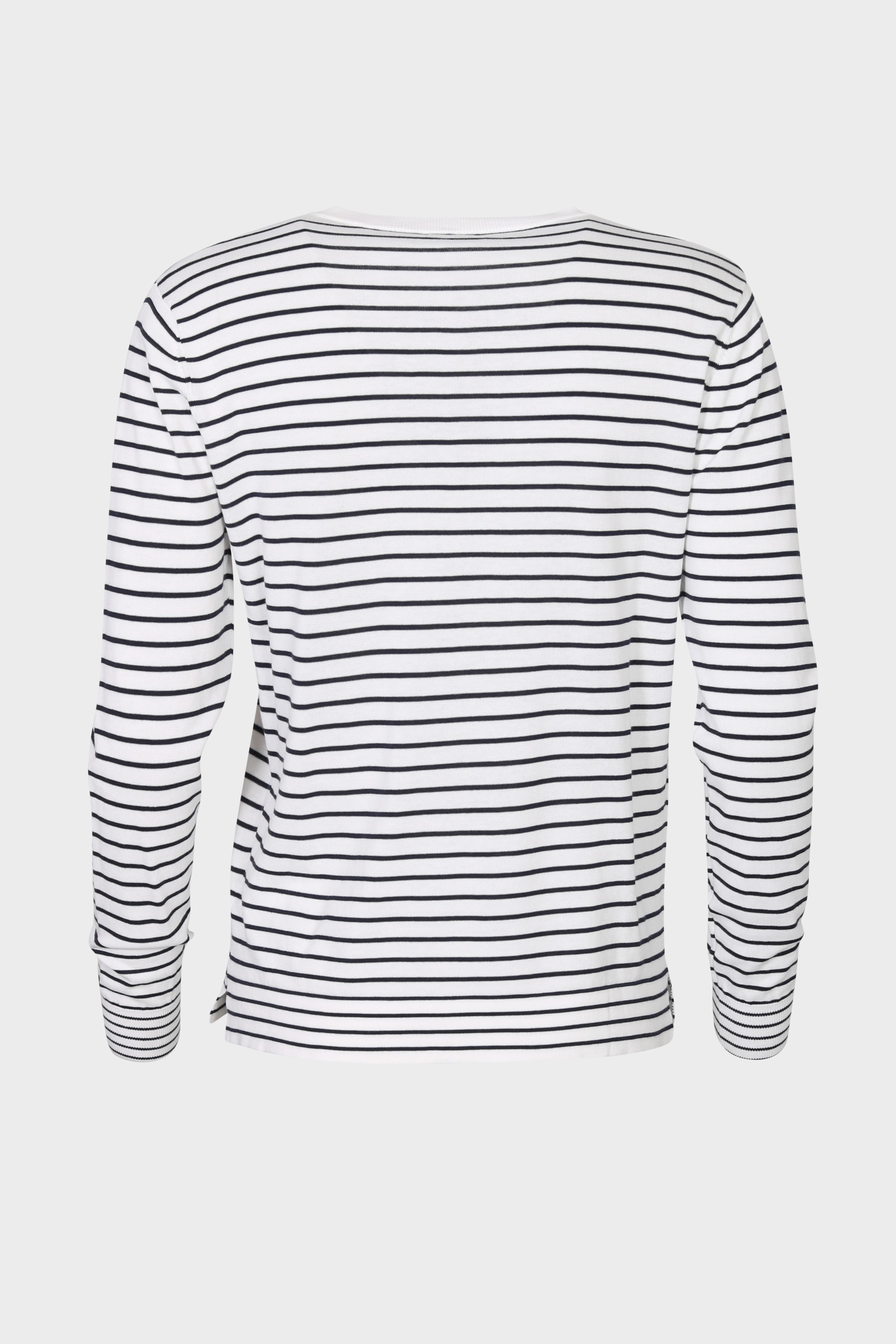 ASPESI Striped Cotton Sweater White/Navy IT40 / DE34