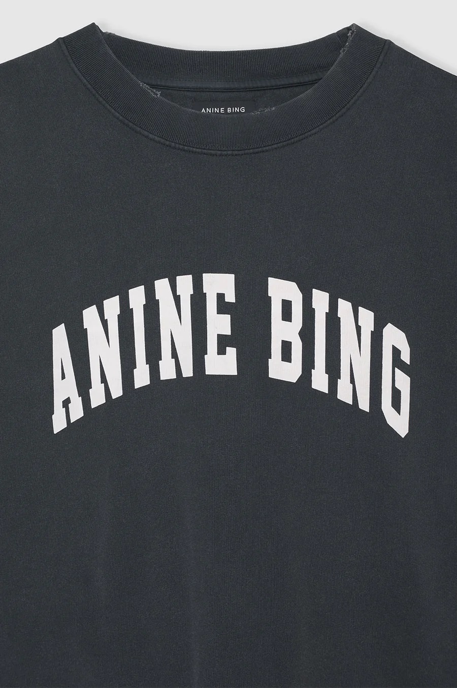 ANINE BING Tyler Sweatshirt in Washed Black M