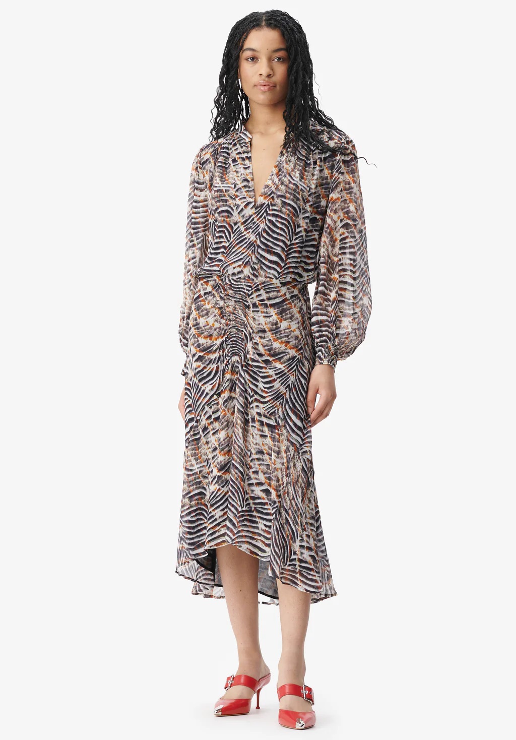 LALA BERLIN Dress Delio in Zebra Shibori XS