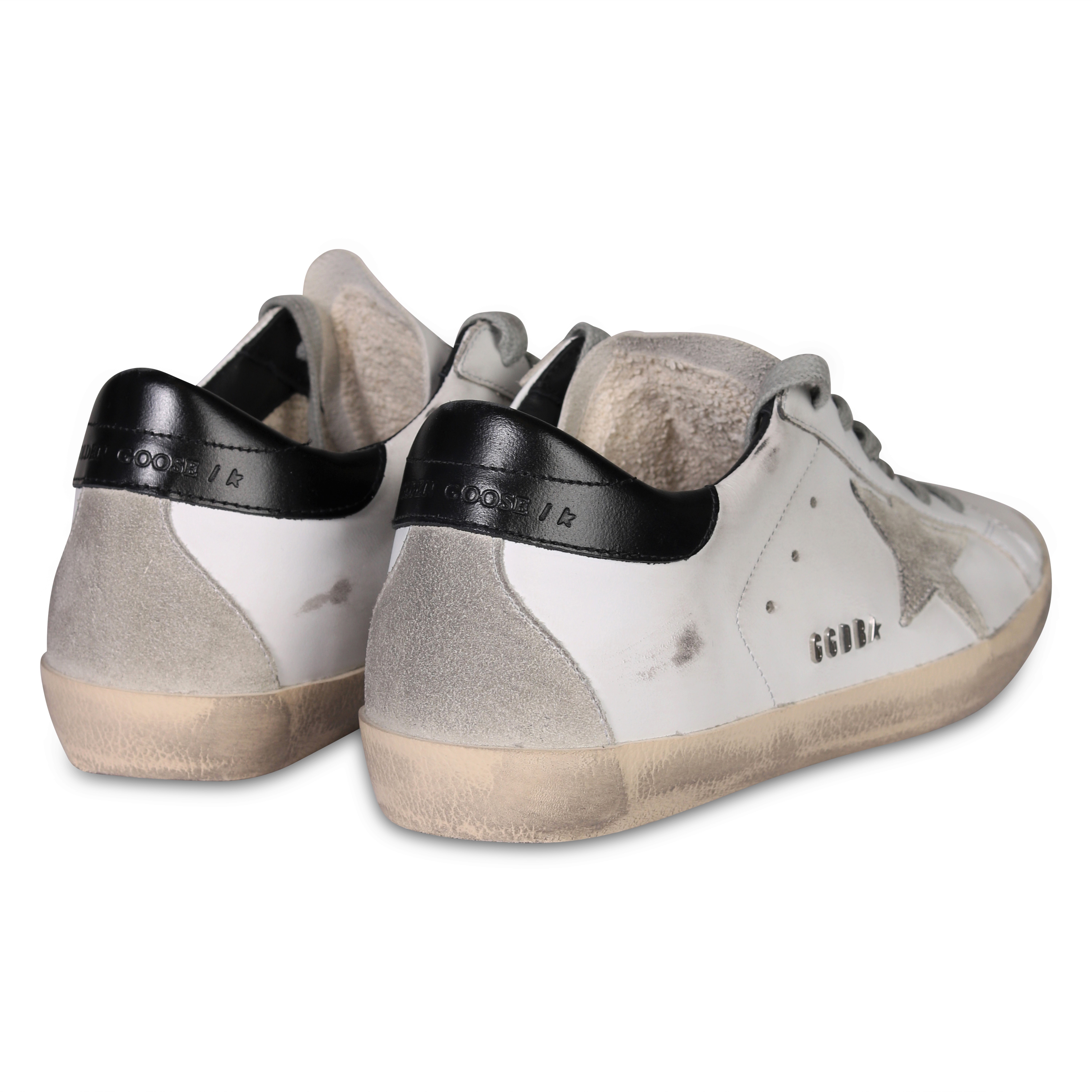 Golden Goose Superstar White/Black Shiny Heel