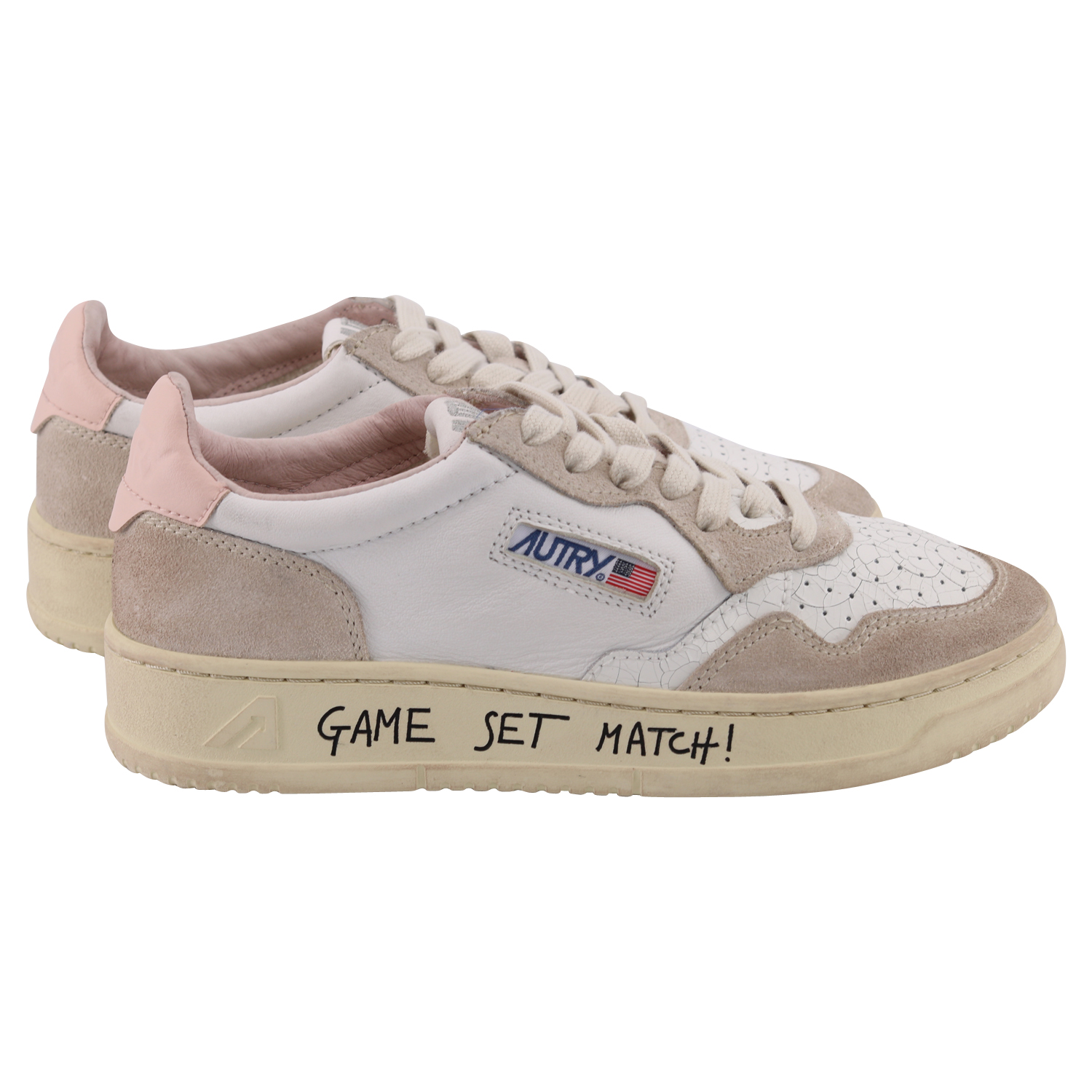 Written Autry Action Shoes Cracked White/Powder