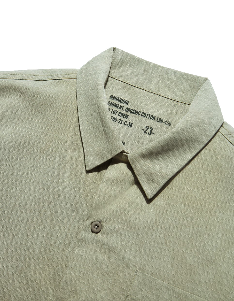 MAHARISHI 4325 Camp Collar Shirt in Silver Sage M