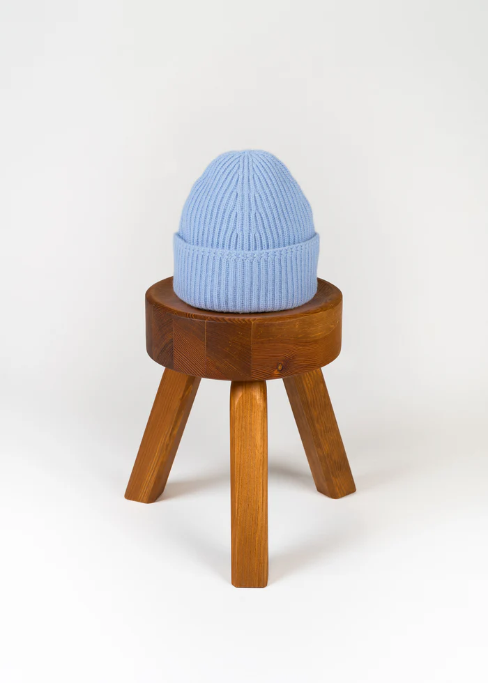 YACAIA Wool/Cashmere Beanie in Light Blue