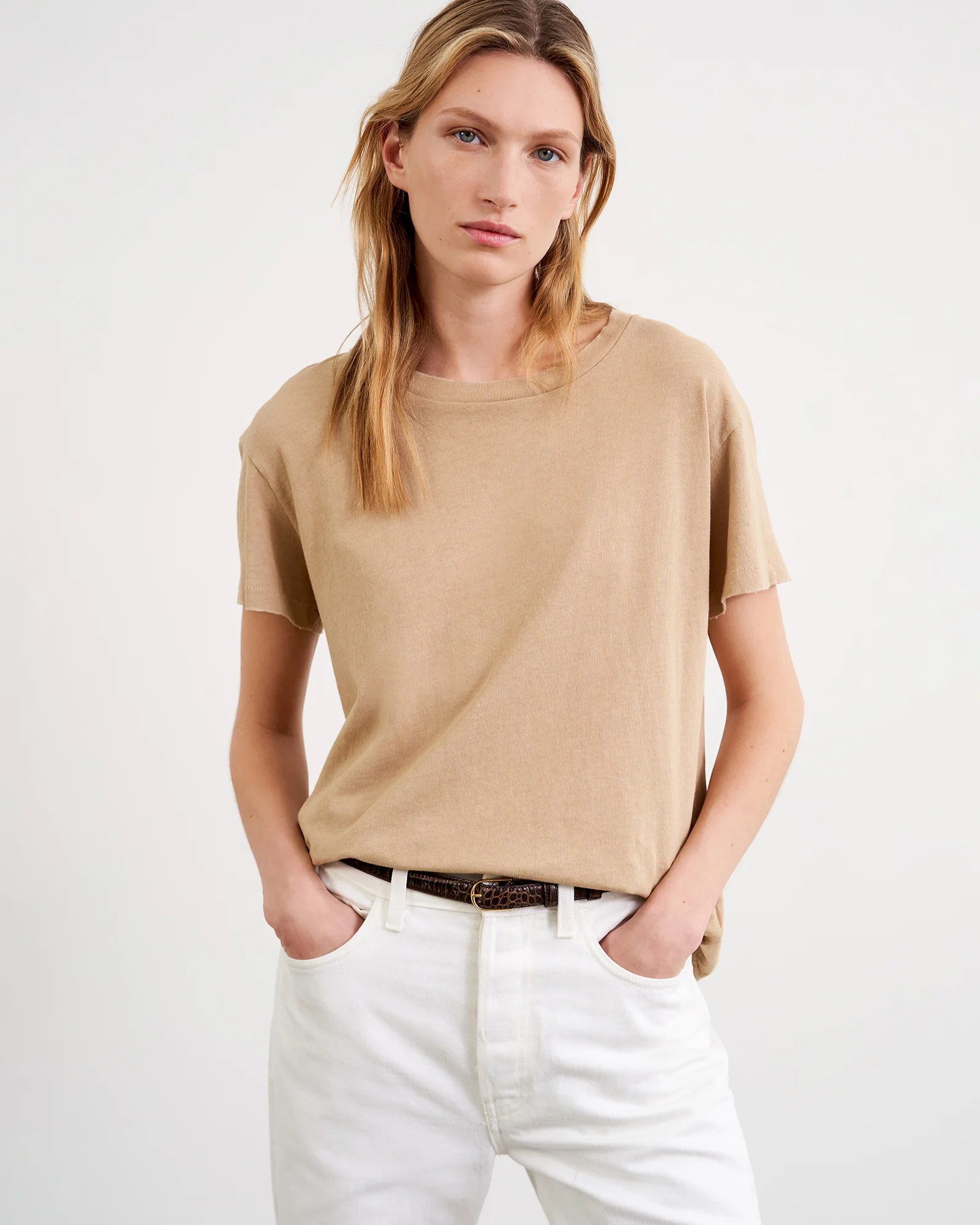 NILI LOTAN Brady T-Shirt in Blonde XS