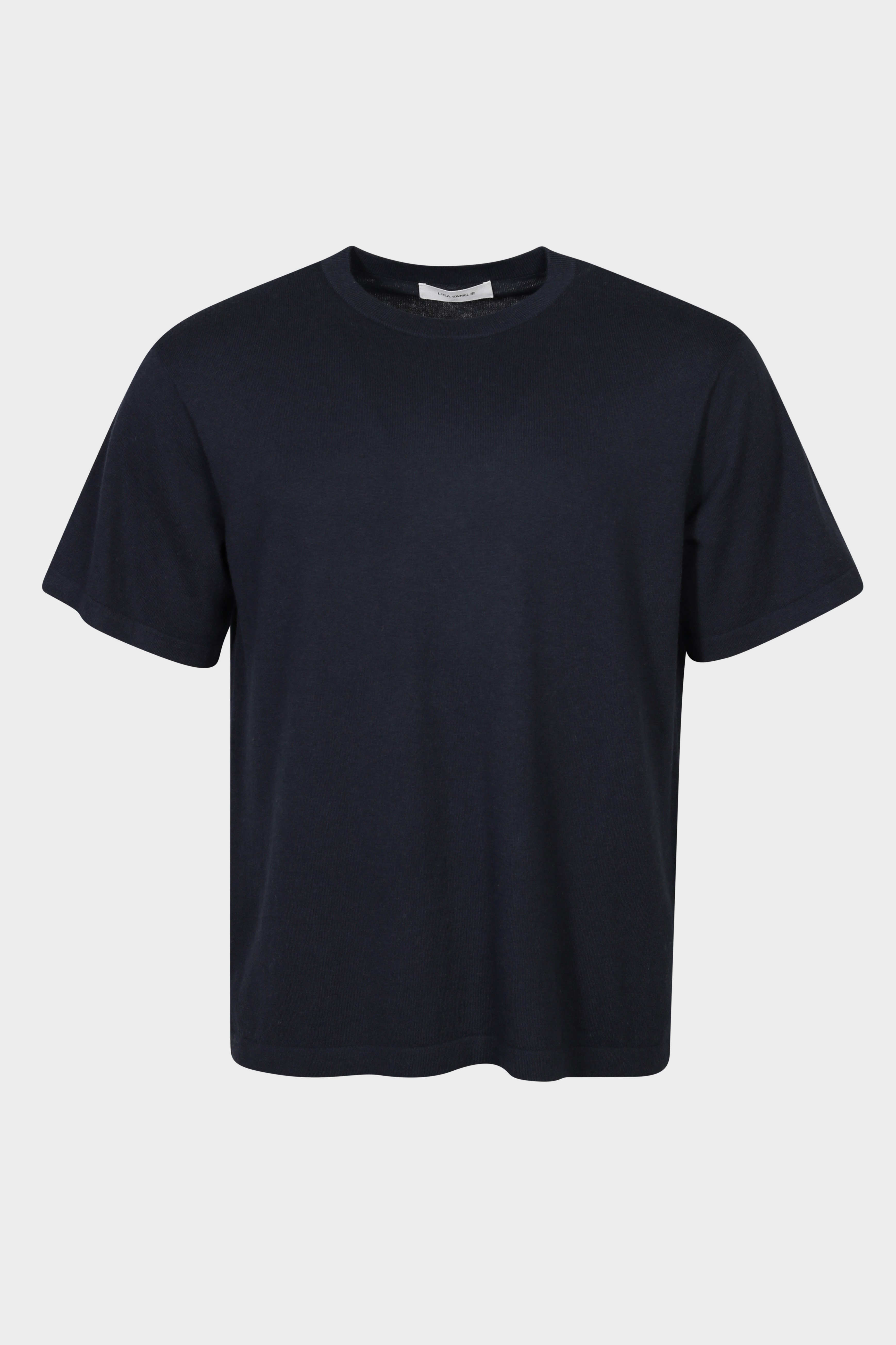 LISA YANG Bradley Cotton Cashmere T-Shirt in Ink Blue LISA YANG Bradley Cotton Cashmere T-Shirt in Ink Blue