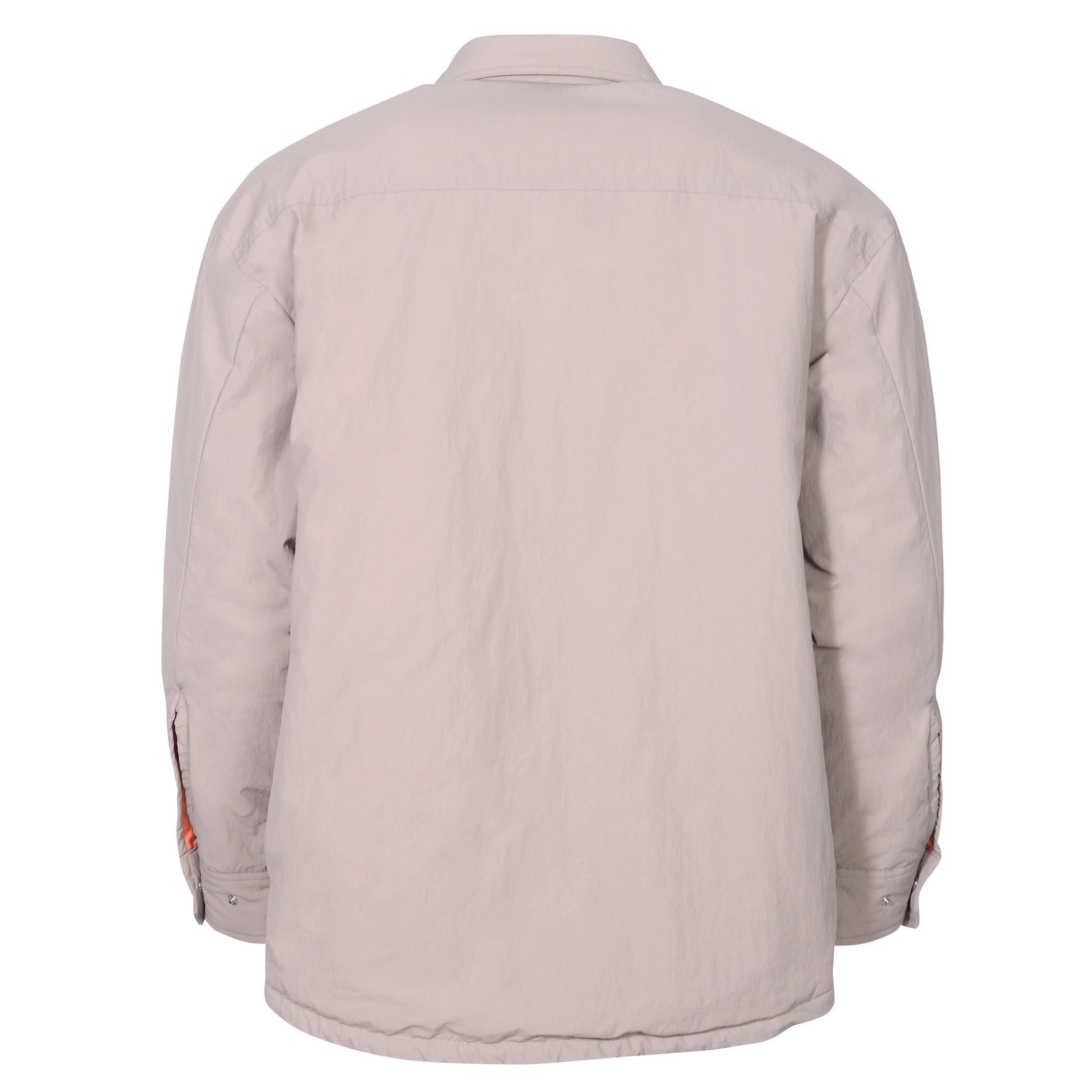 KHRISJOY Crincle Light Padded Overshirt in Sand